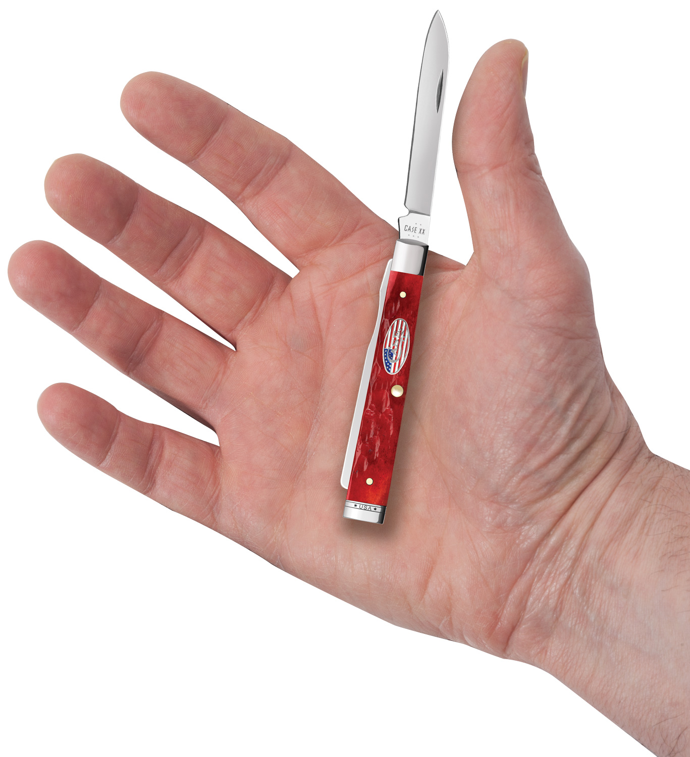 Case 2025 SHOT Show Jigged Dark Red Bone Baby Doc Pocket Knife