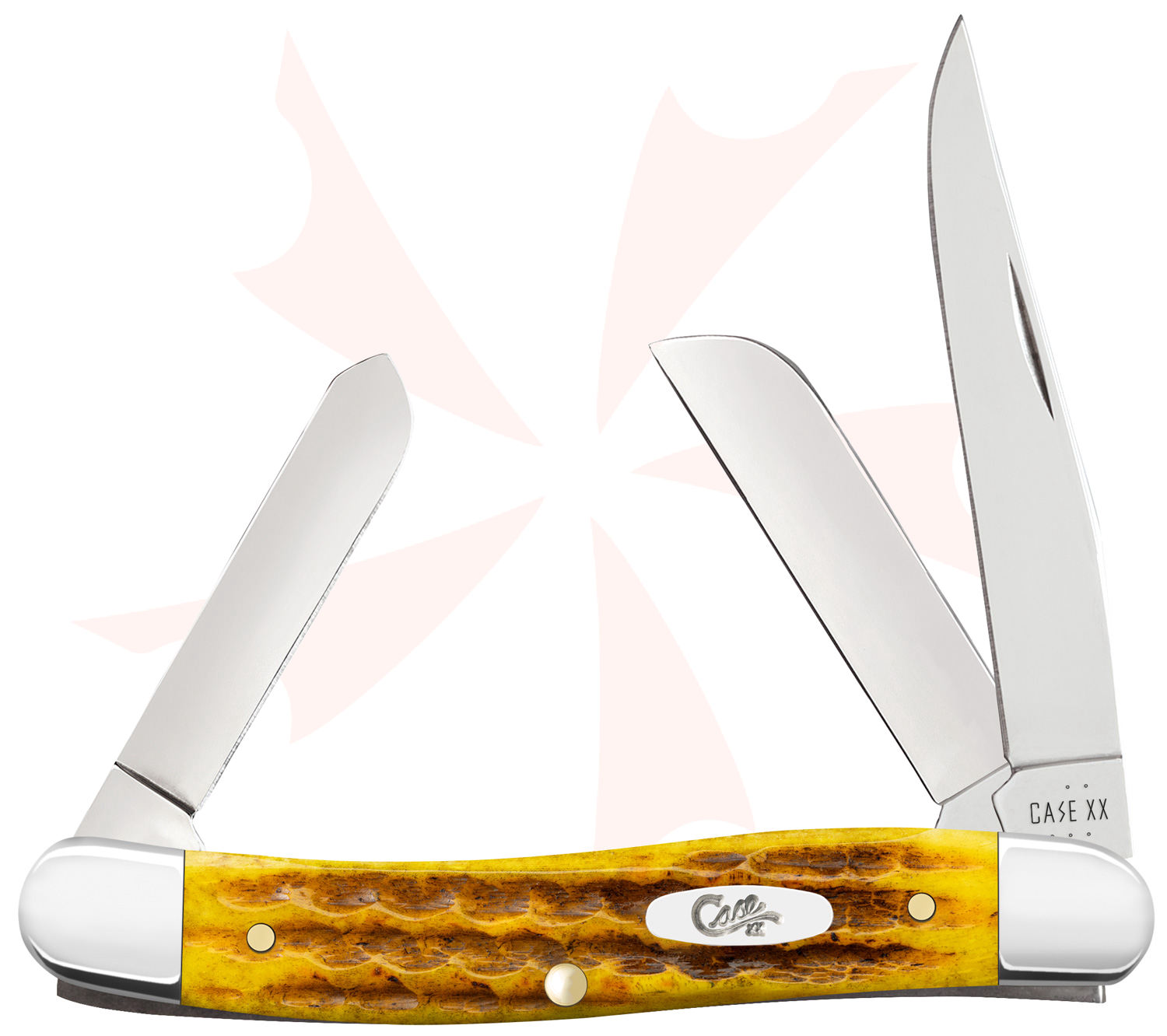 Case Heritage Jig Honeycomb Bone Medium Stockman Pocket Knife 3.63