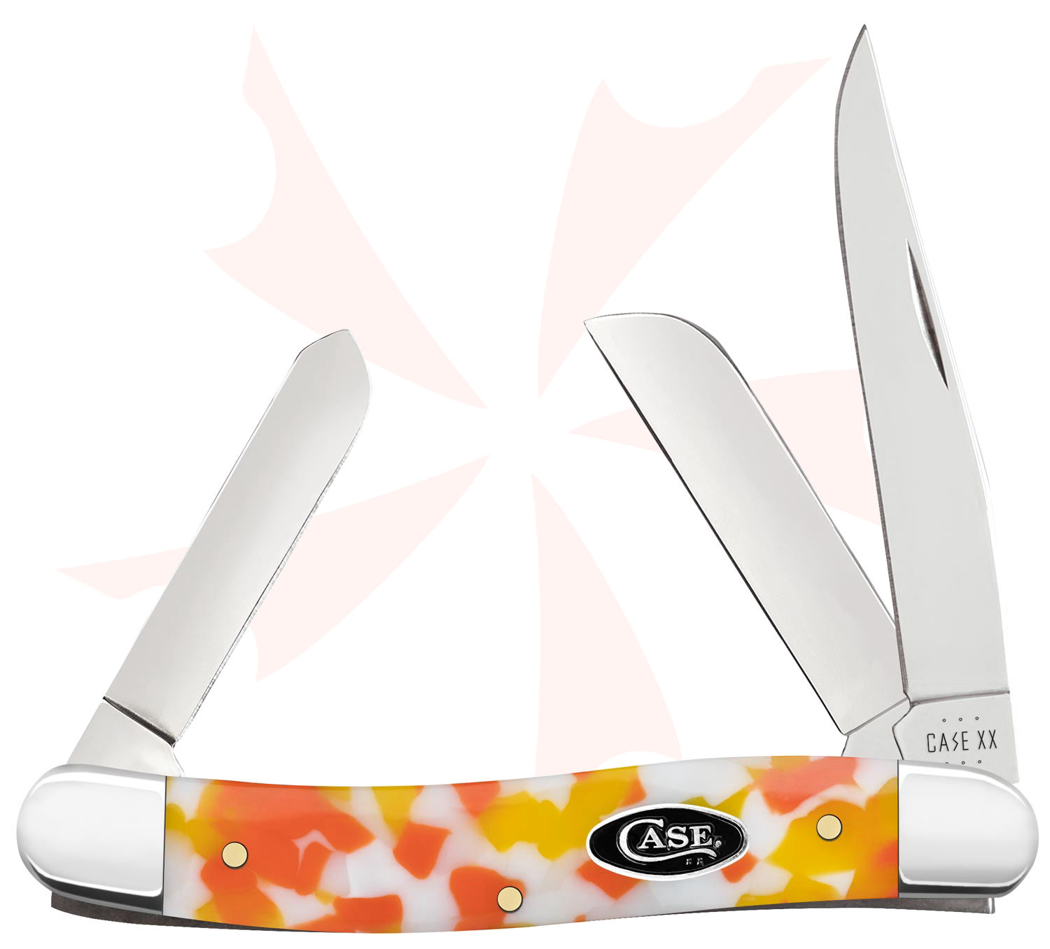 Case Smooth Candy Corn Kirinite Medium Stockman Pocket Knife 3.63