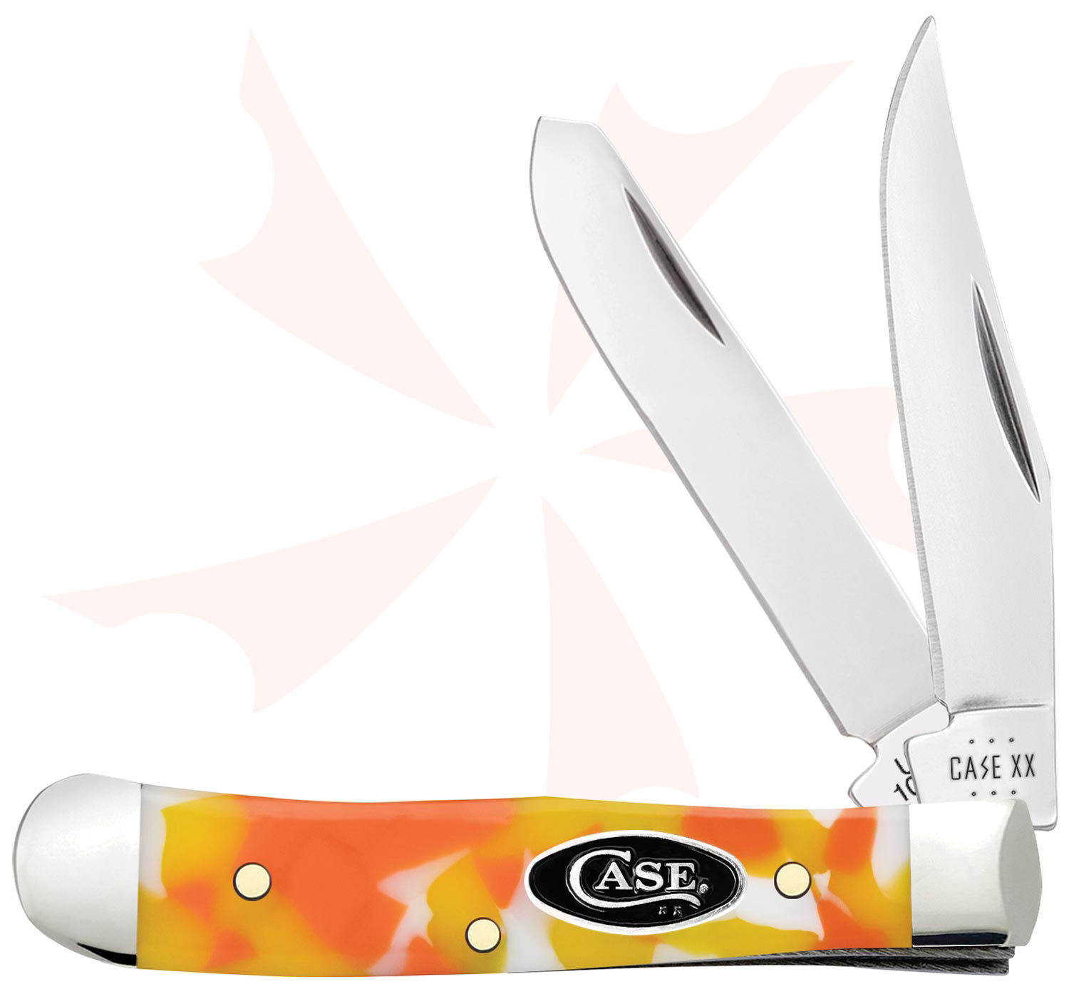 Case Smooth Candy Corn Kirinite Tiny Trapper Pocket Knife 2.38