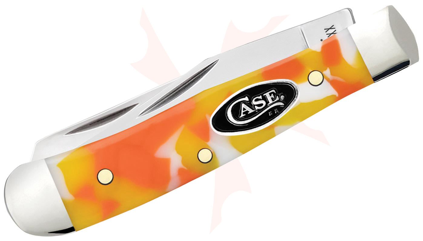 Case Smooth Candy Corn Kirinite Tiny Trapper Pocket Knife 2.38