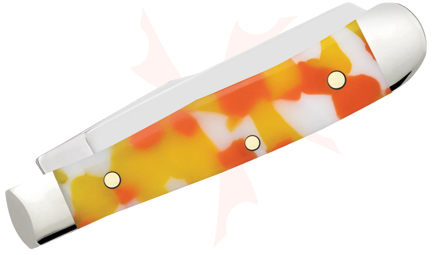 Case Smooth Candy Corn Kirinite Tiny Trapper Pocket Knife 2.38