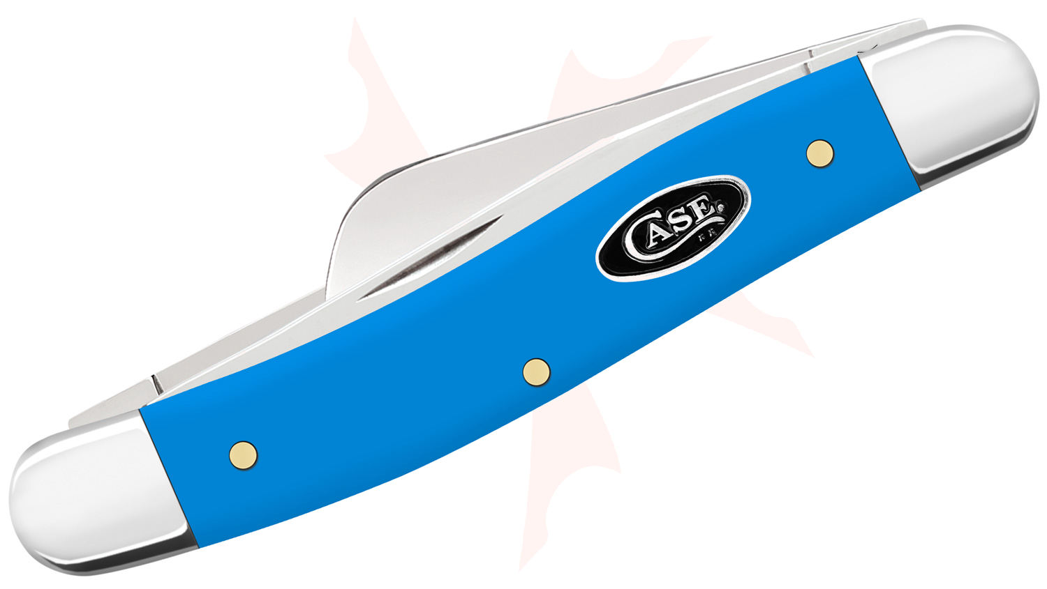 Case Light Blue Synthetic Medium Stockman Pocket Knife 3.63