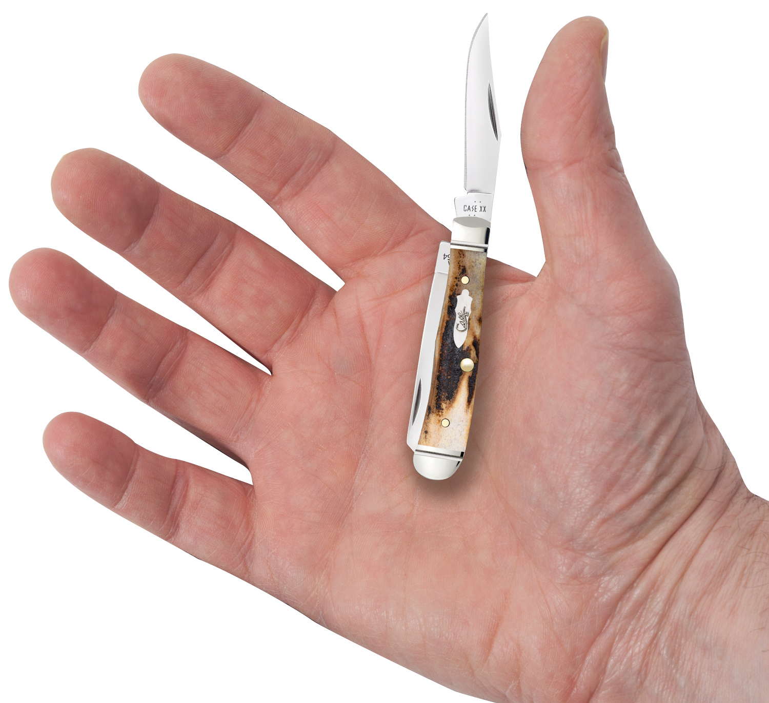 Case 2026 SHOT Show Genuine Stag Tiny Trapper Pocket Knife 2.38