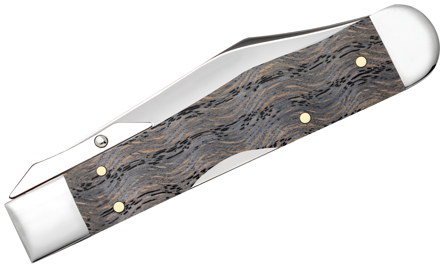 Case Smooth Black Curly Oak Cheetah Cub Pocket Knife 3.5