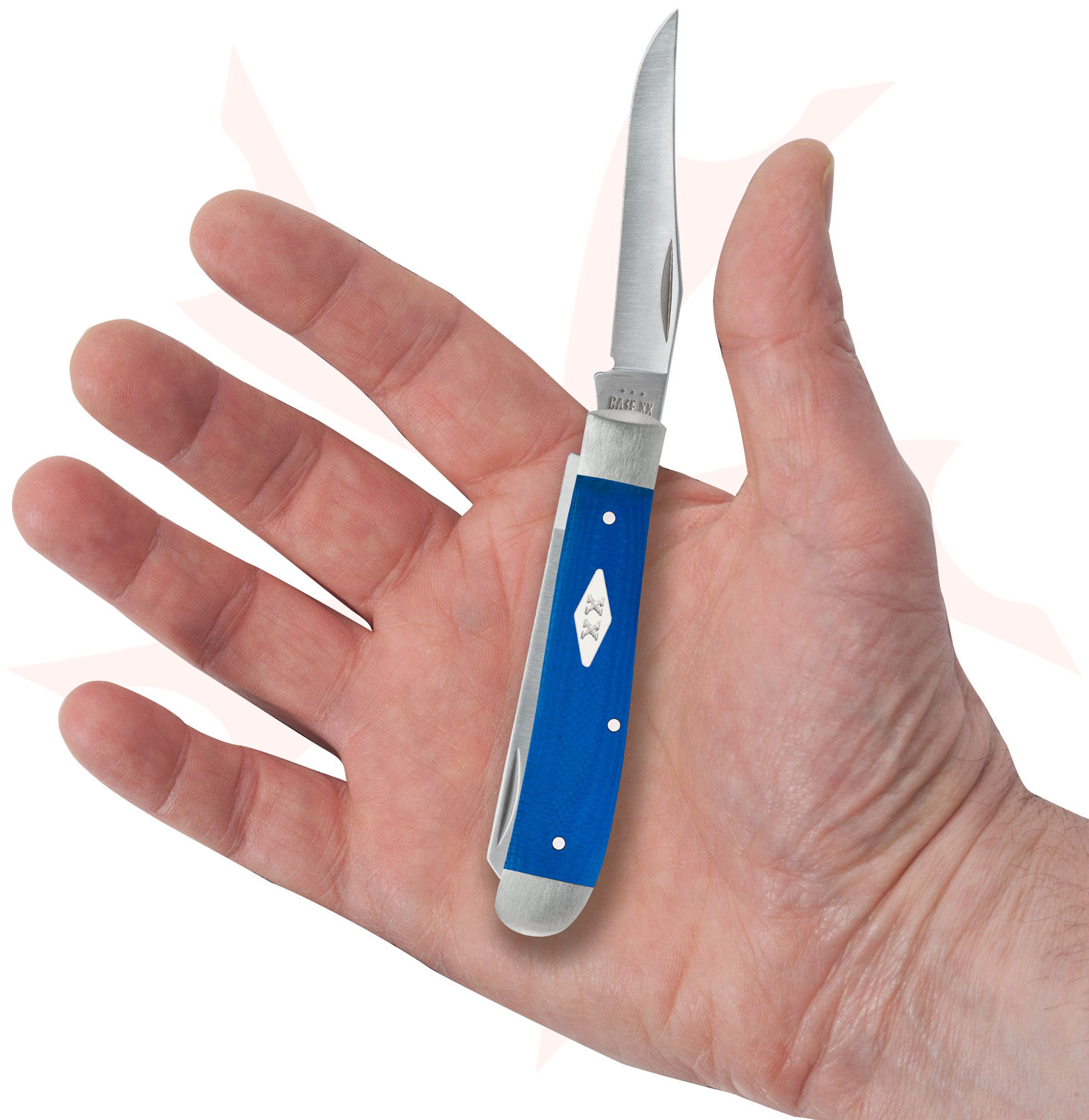 Case Smooth Blue G10 Mini Trapper Pocket Knife 3.5