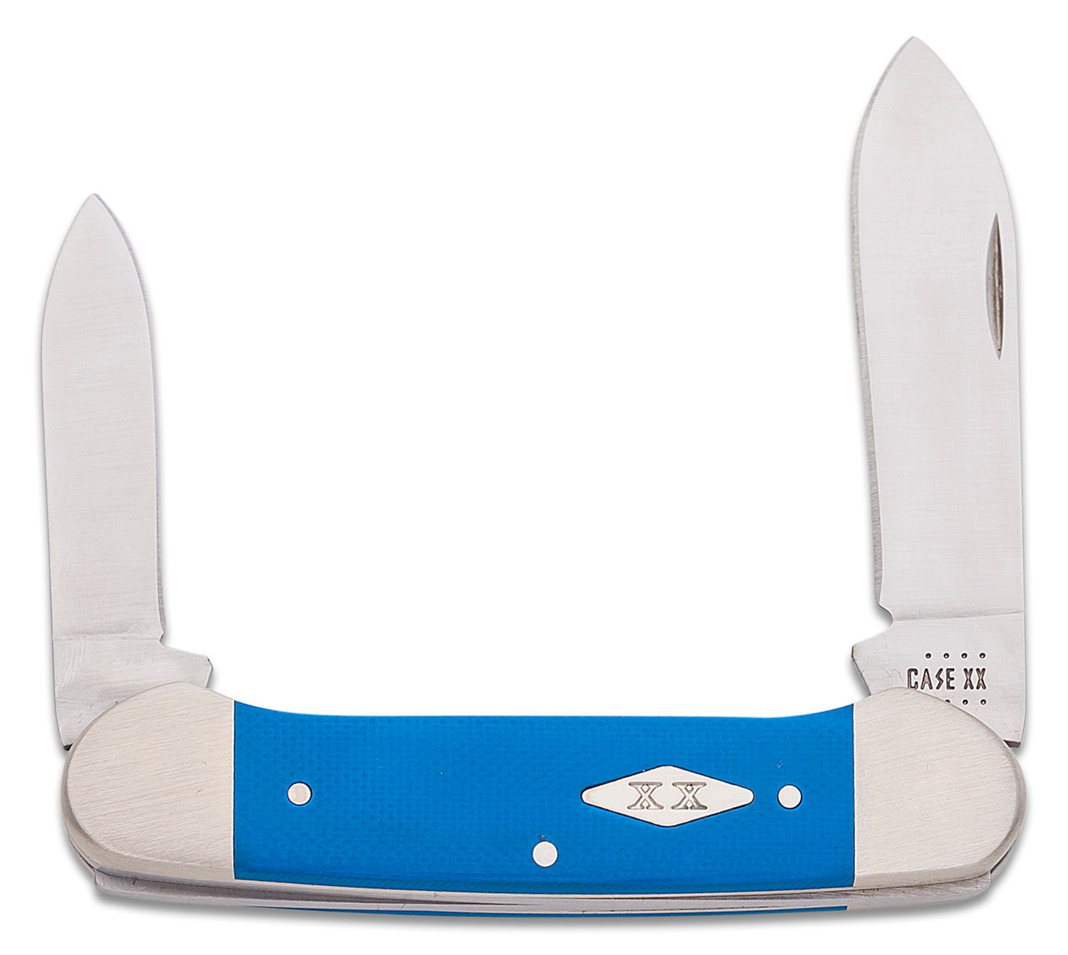 Case Smooth Blue G10 Canoe Pocket Knife 3.63 Closed (102131 SS) -  KnifeCenter - 16753