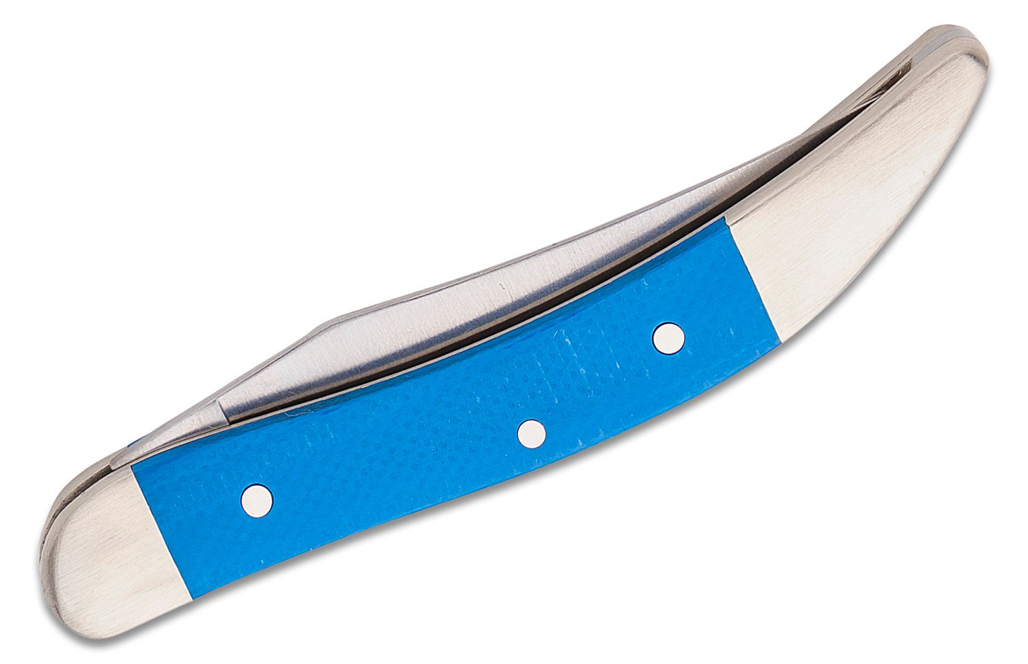 Case Smooth Blue G10 Small Texas Toothpick Pocket Knife 3