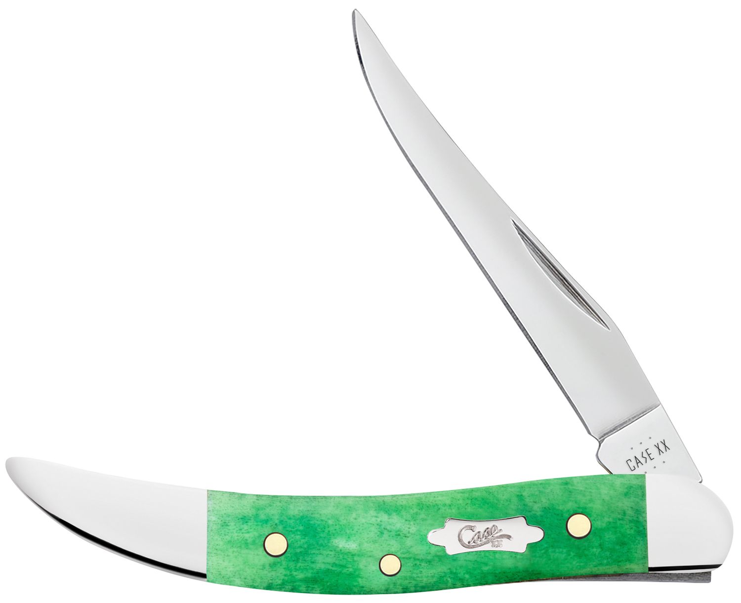 Case Knives - CA75833 - Large Stockman - Folding Knife - Tru-Sharp™  Surgical Stainless Steel Mirror Polished Multi - Jigged Bone - Hunter Green  - Sharp Things OKC