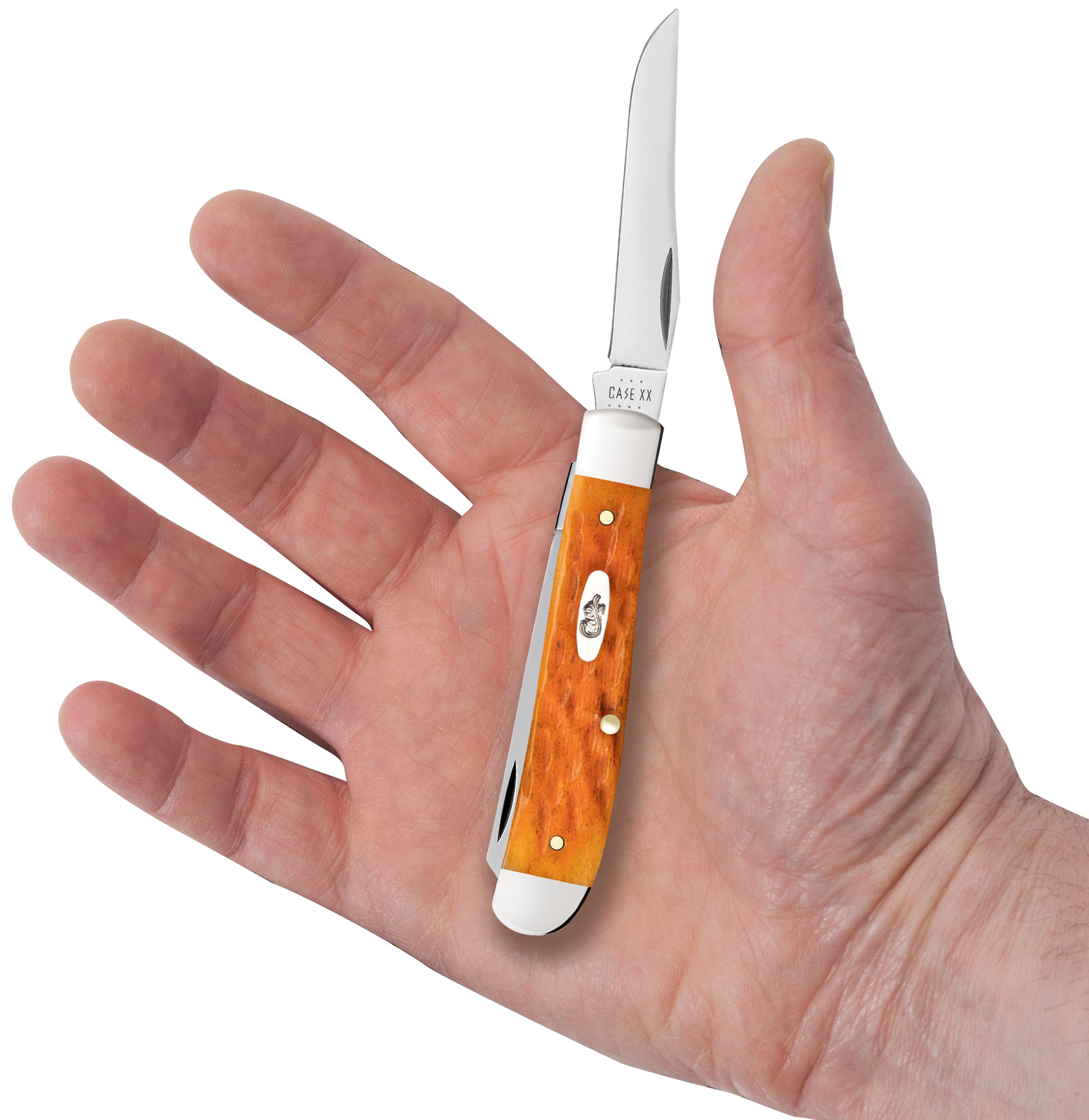 Case Peach Seed Jig Persimmon Orange Bone Mini Trapper 3.5