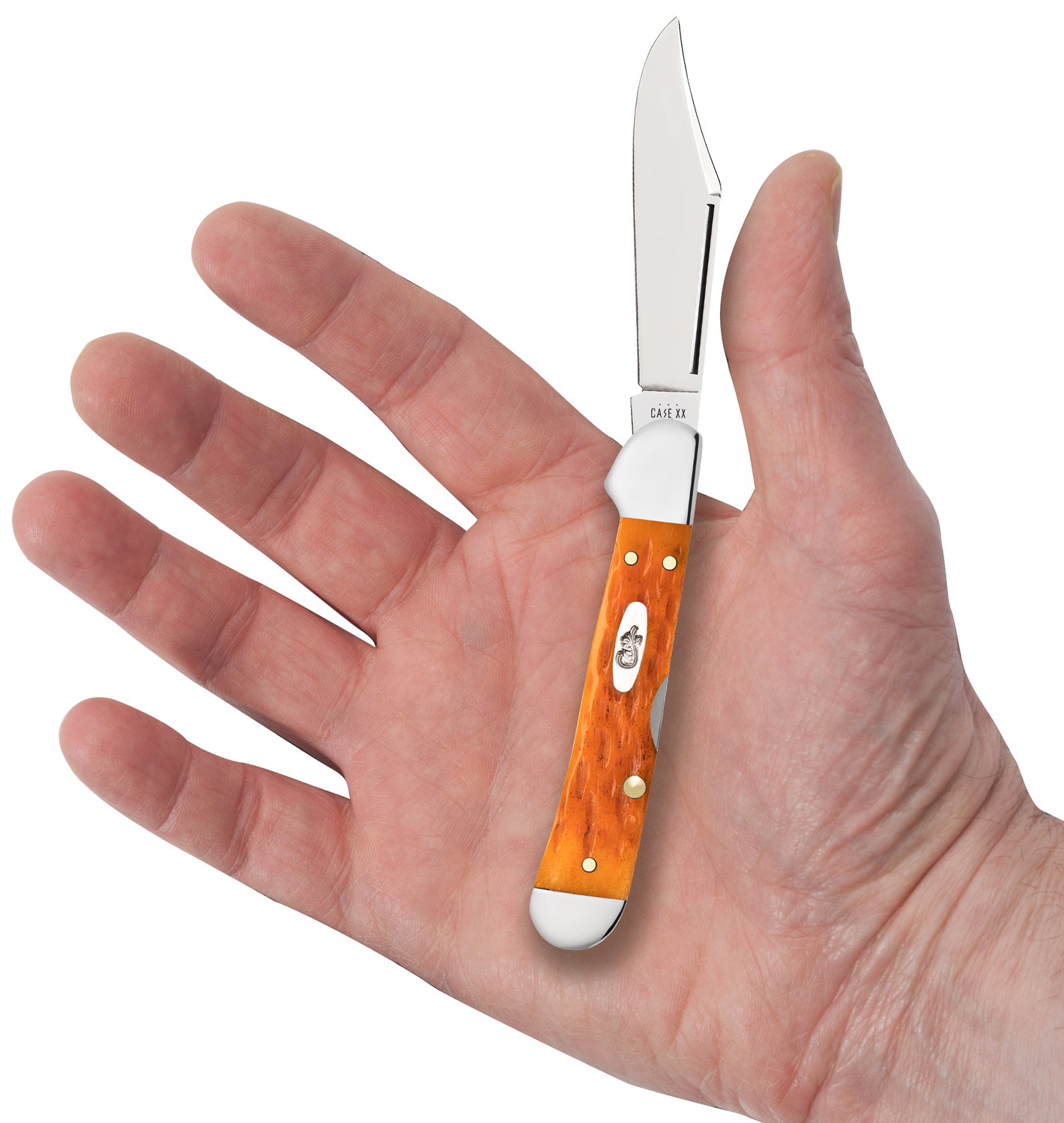 Case Peach Seed Jig Persimmon Orange Bone Mini CopperLock 3.63