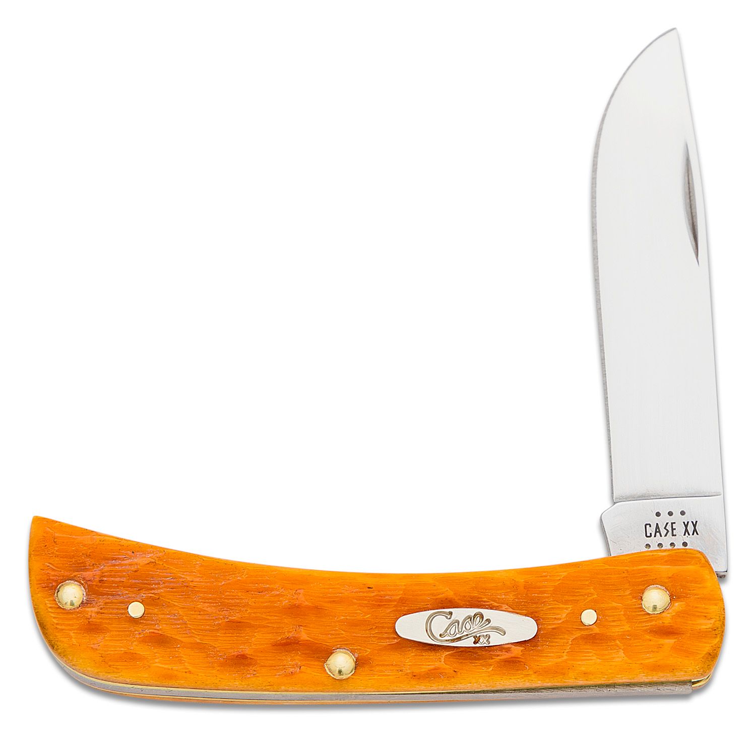 Case Peach Seed Jig Persimmon Orange Bone Sod Buster Jr 3.63 Closed (6137  SS) - KnifeCenter - 26564