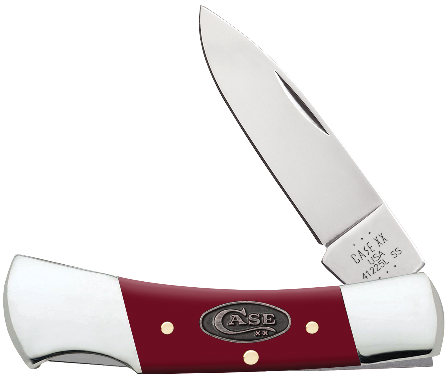 Case Smooth Mulberry Synthetic Lockback Folding Knife 3