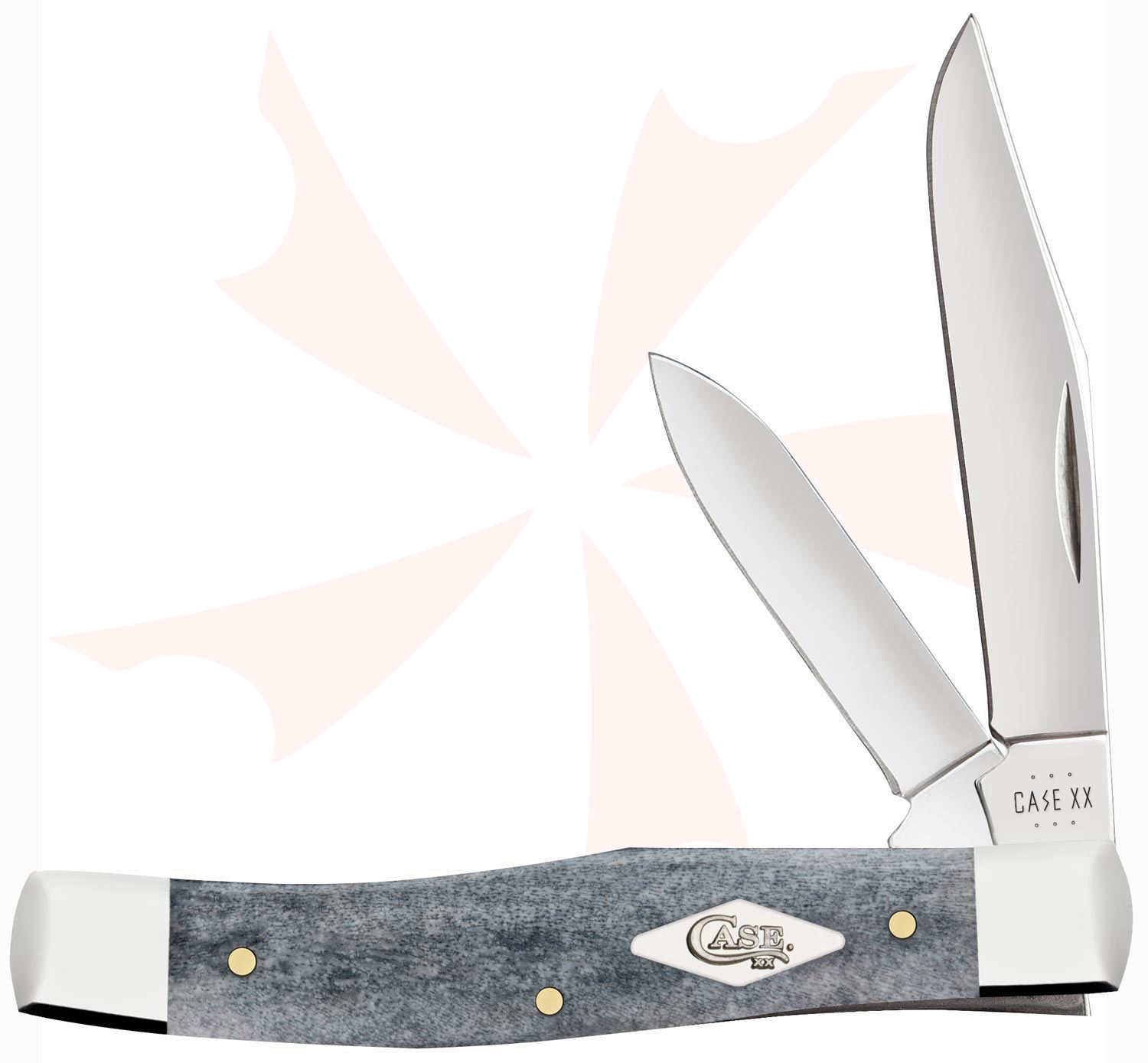 Case Smooth Gray Bone Medium Texas Jack Pocket Knife 3.63