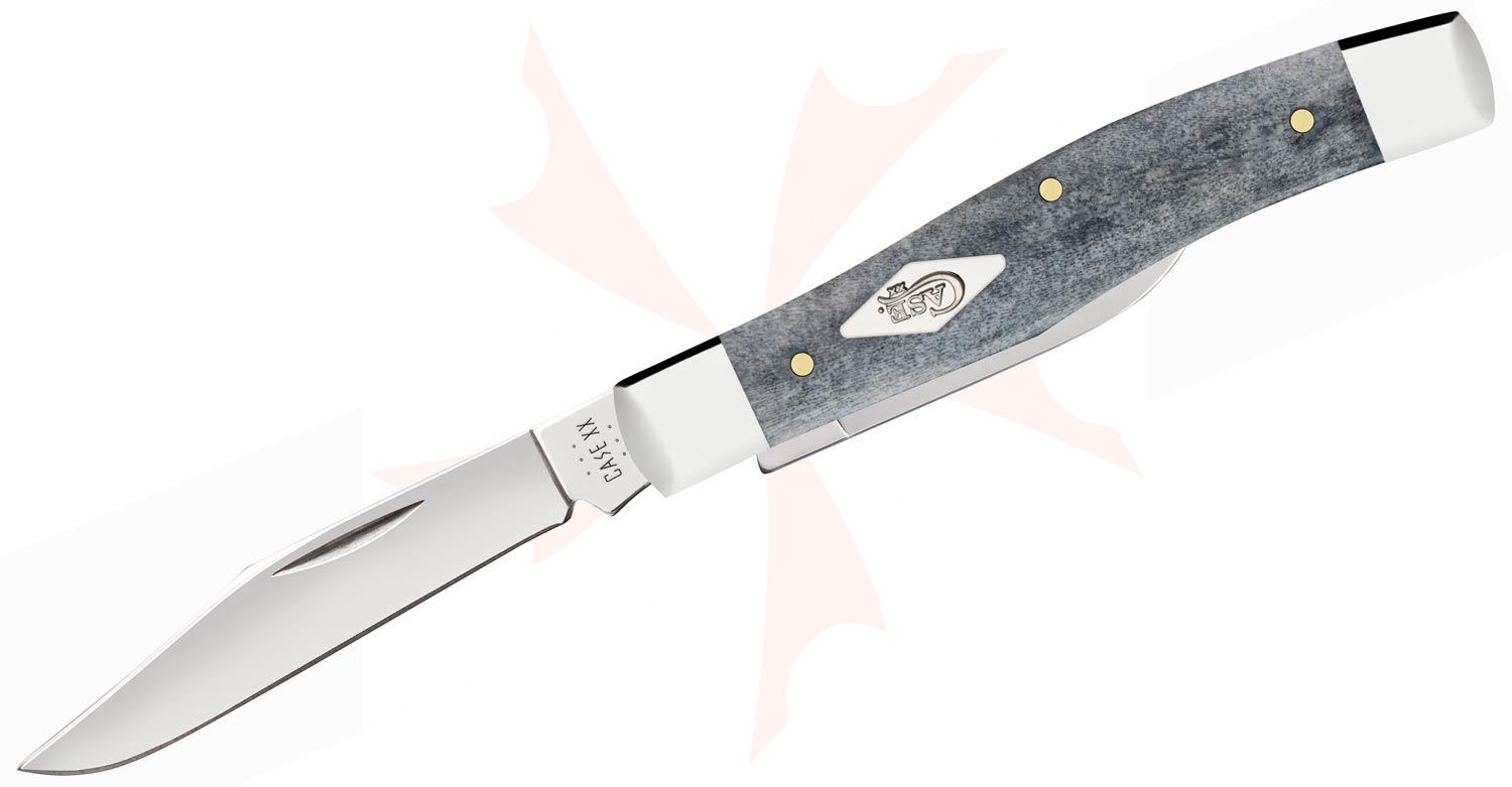 Case Smooth Gray Bone Medium Texas Jack Pocket Knife 3.63