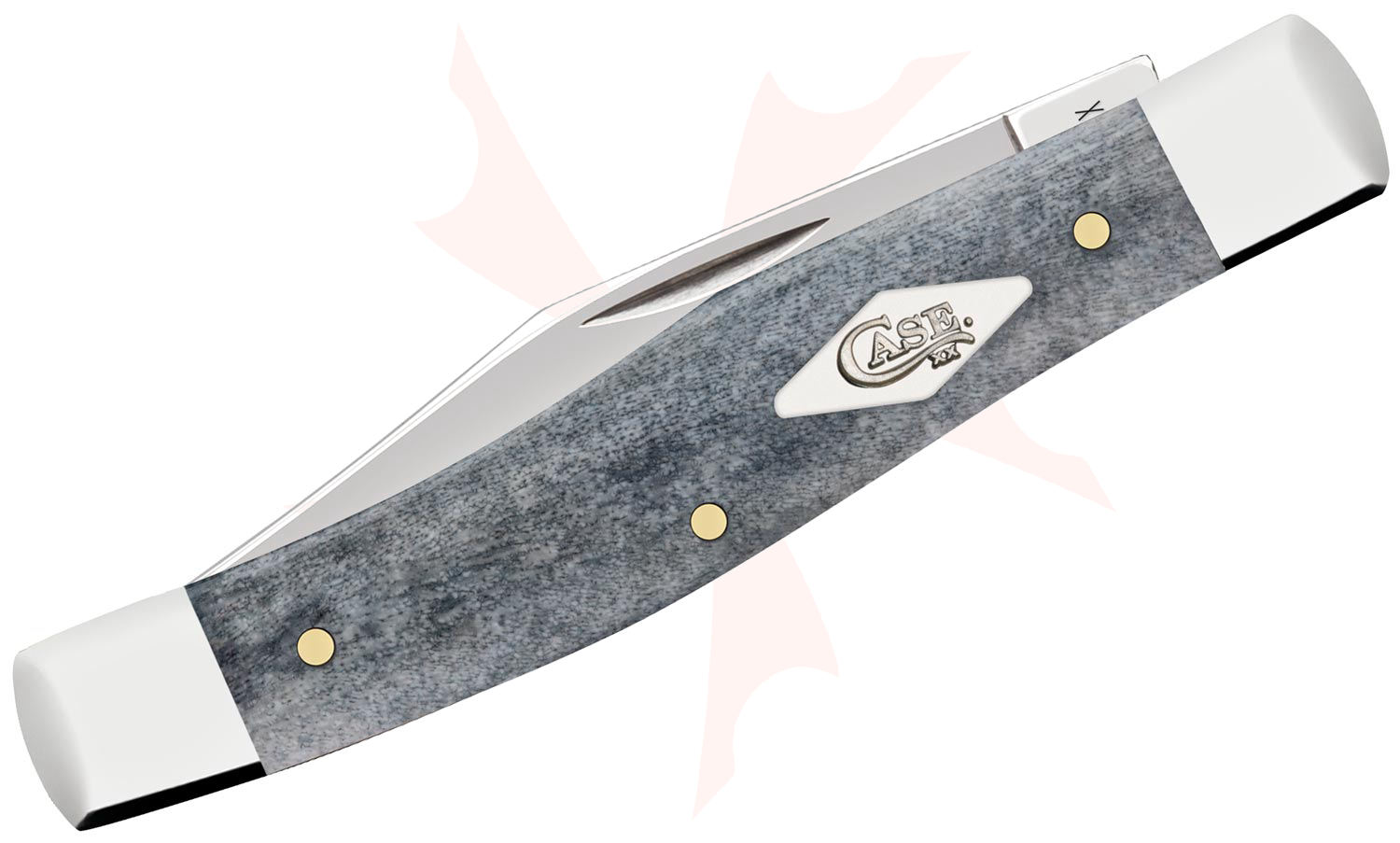 Case Smooth Gray Bone Medium Texas Jack Pocket Knife 3.63