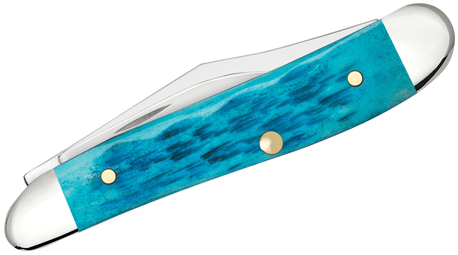 Case Crandall Jig Sky Blue Bone Peanut Pocket Knife 2.88