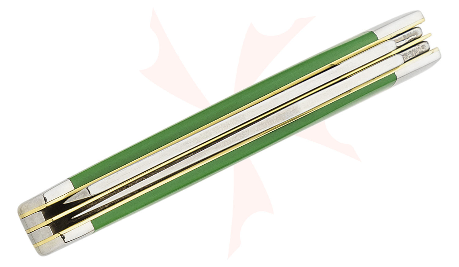 Case Smooth Green Synthetic Mini Trapper Pocket Knife 3.5" Closed (4207 SS) KnifeCenter 53391