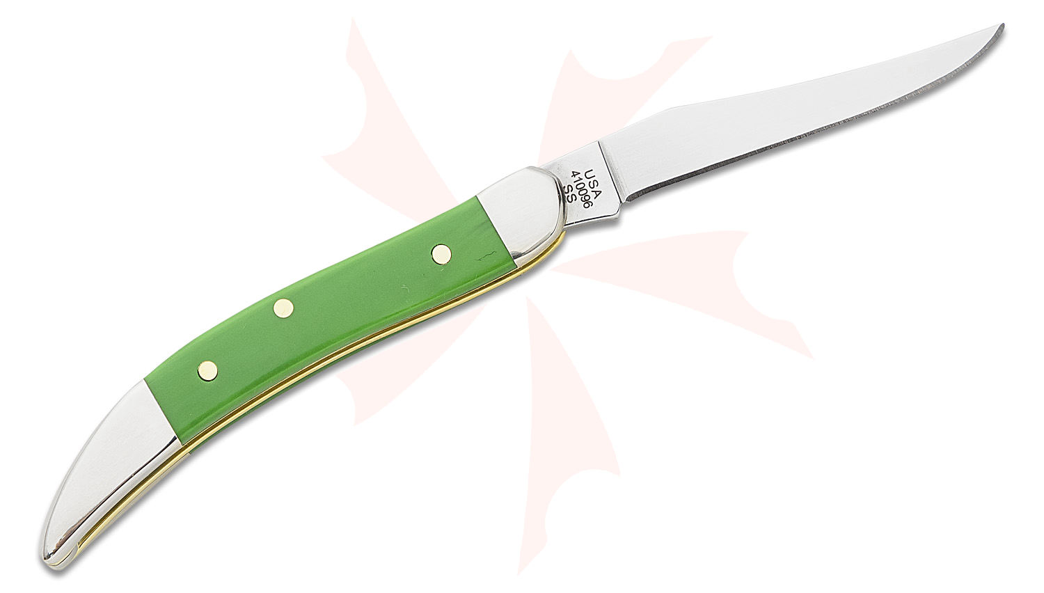 Case Smooth Green Synthetic Small Texas Toothpick Pocket Knife 3 ...