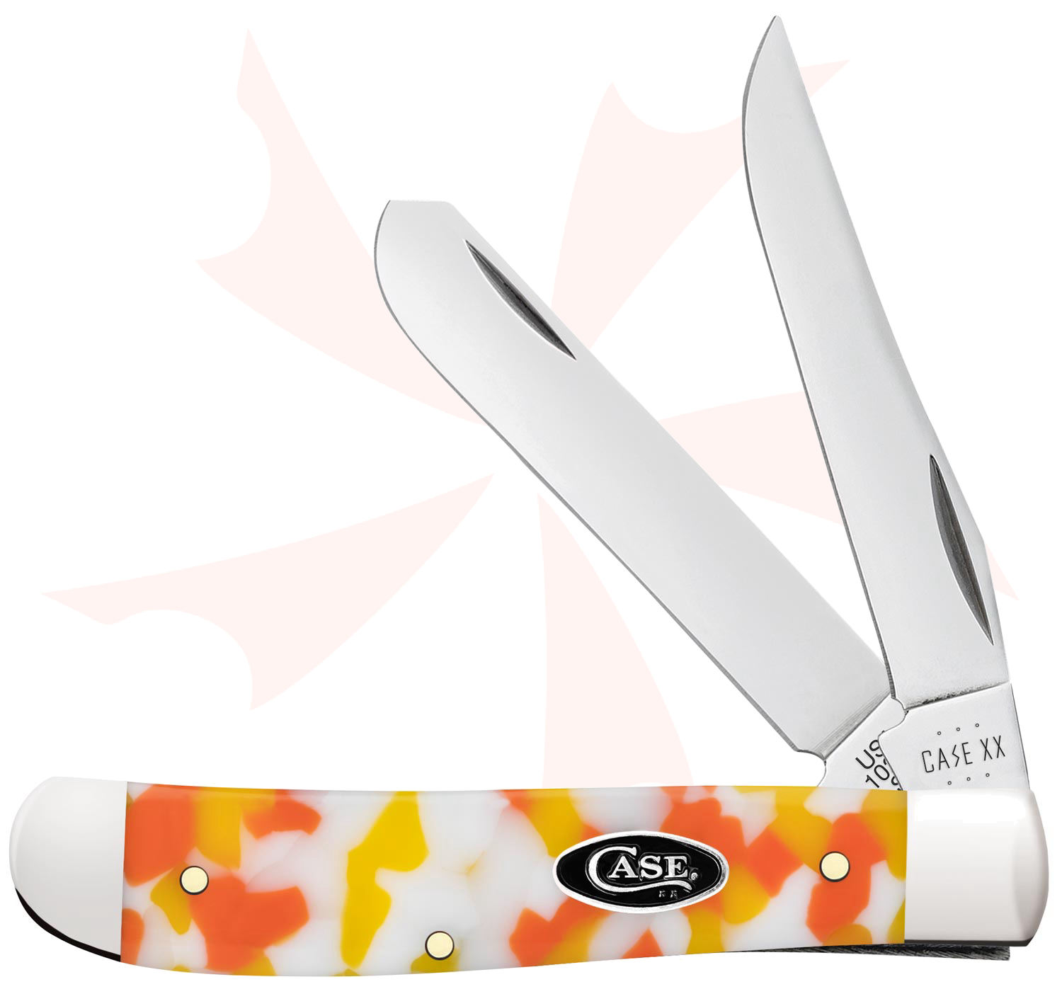 Case Smooth Candy Corn Kirinite Mini Trapper Pocket Knife 3.5