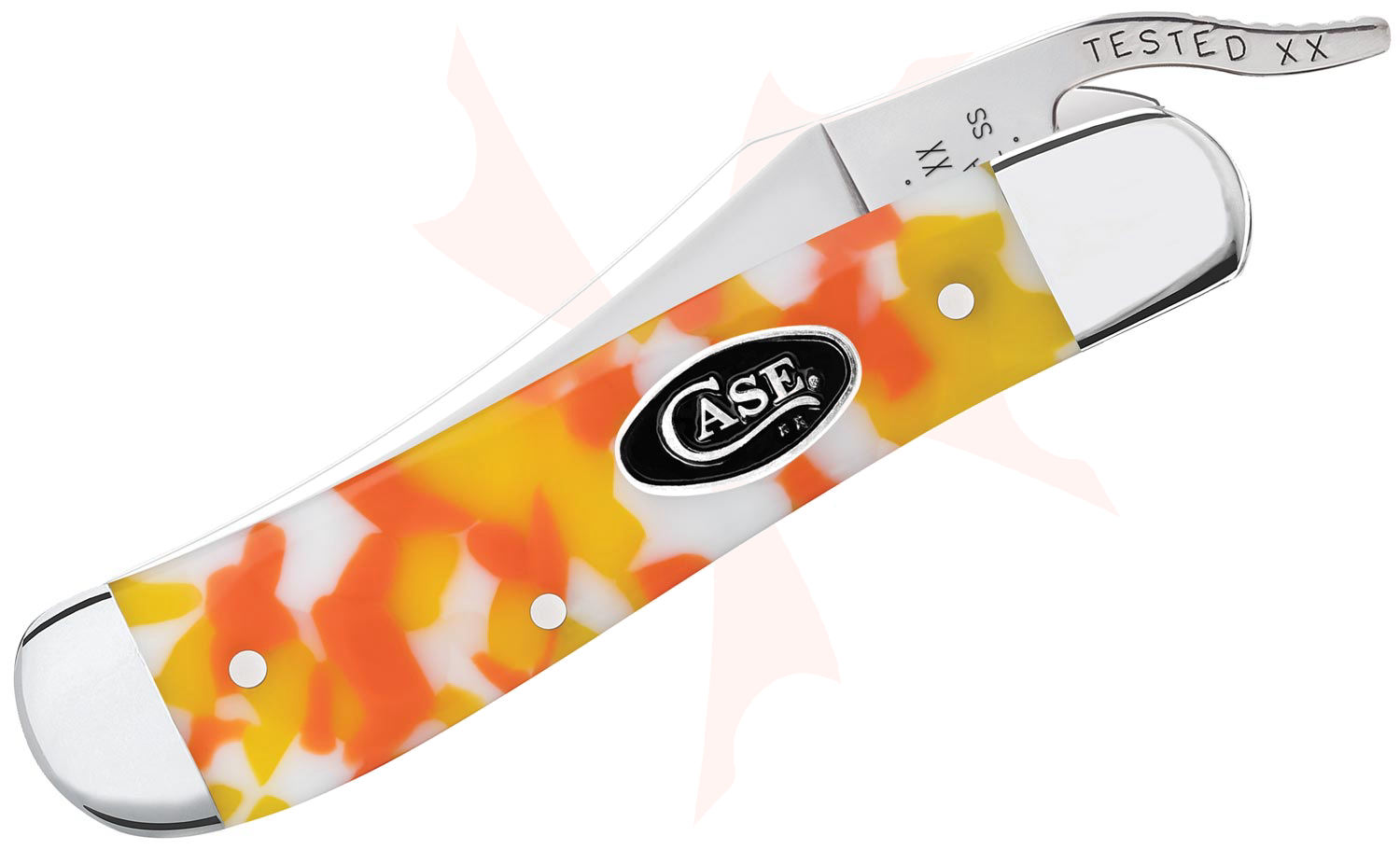 Case Smooth Candy Corn Kirinite RussLock Pocket Knife 4.25