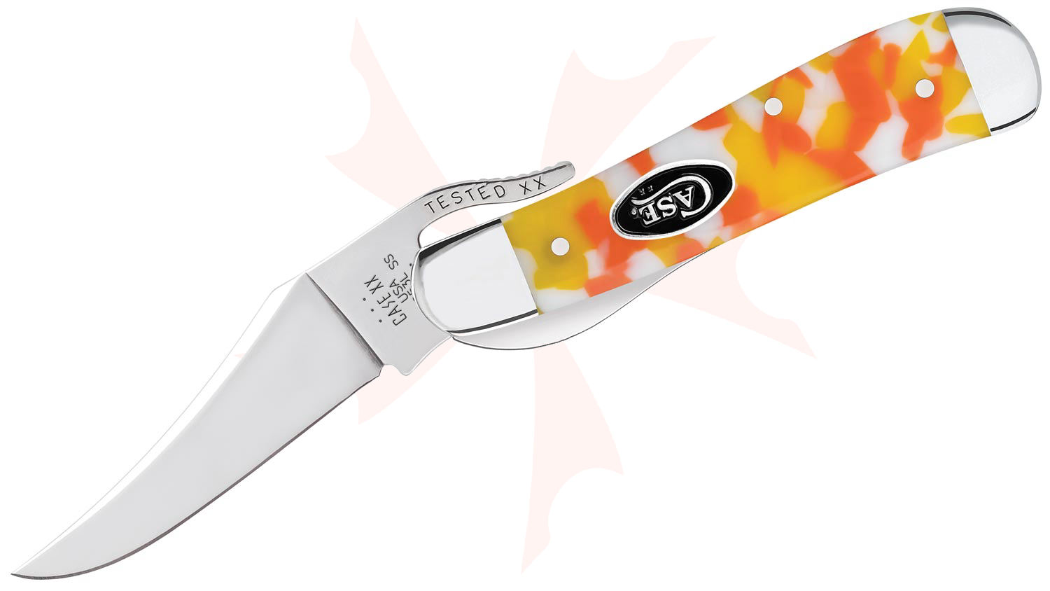 Case Smooth Candy Corn Kirinite RussLock Pocket Knife 4.25