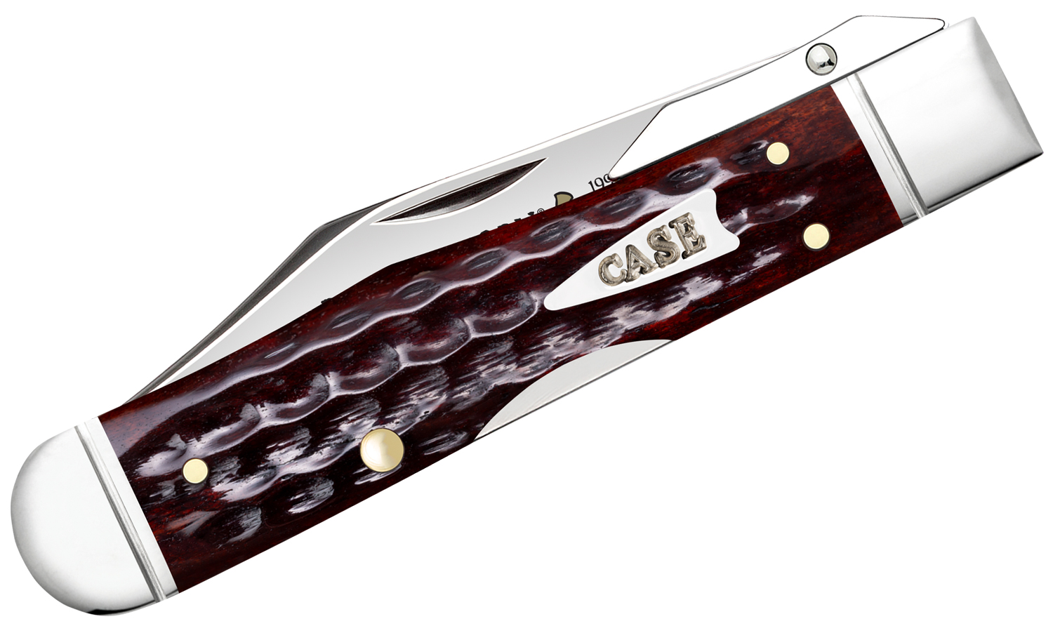 Case 30th Anniversary Pocket Worn Jigged Mahogany Bone Cheetah Cub