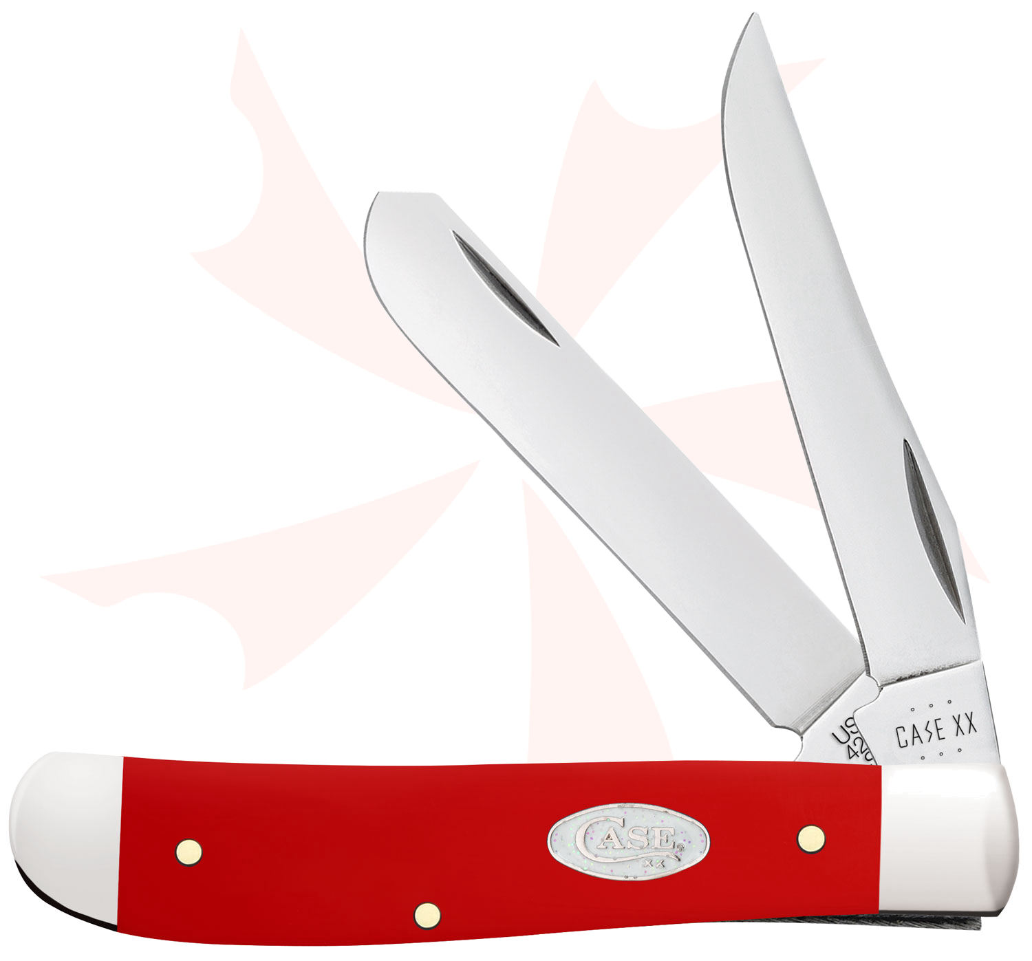 Case SparXX Smooth Red Synthetic Mini Trapper Pocket Knife 3.5