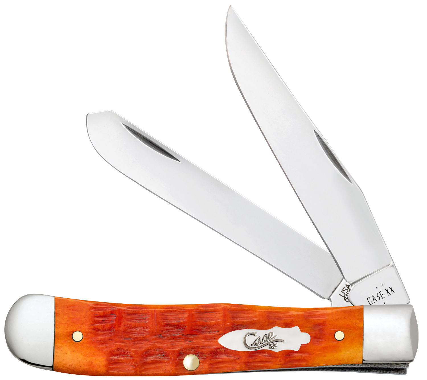 Case Crandall Jig Tequila Sunrise Bone Trapper Pocket Knife 4.13