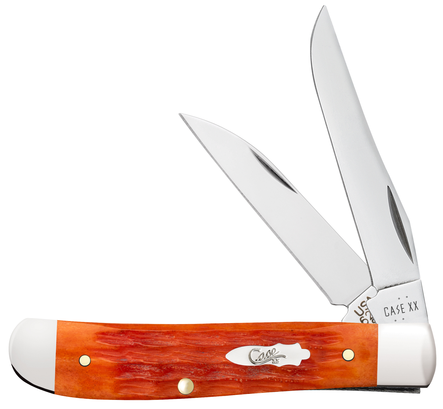 Case Crandall Jig Tequila Sunrise Bone Mini Trapper Pocket Knife