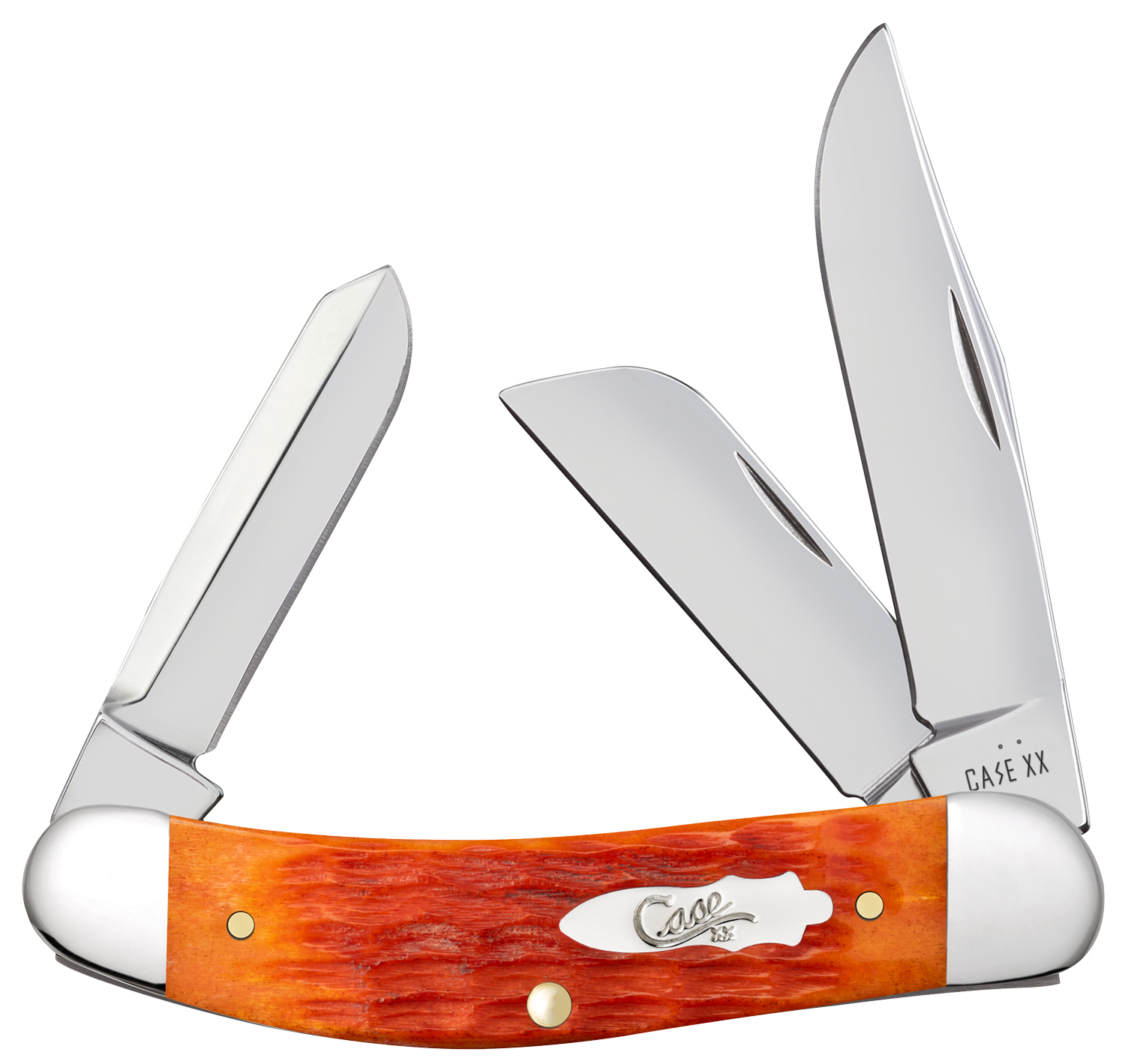 Case Crandall Jig Tequila Sunrise Bone Sowbelly Pocket Knife 3.88