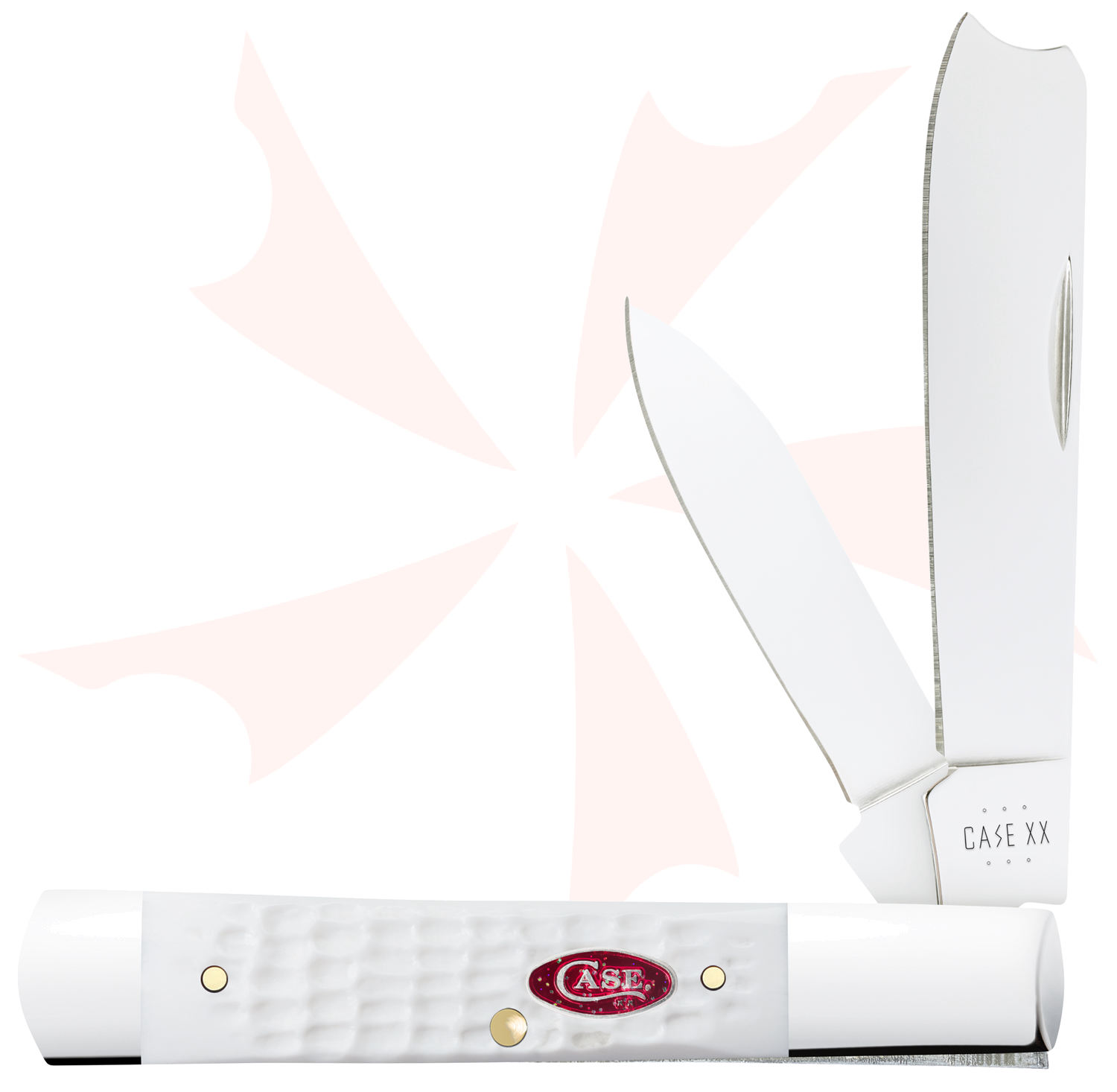 Case SparXX Jigged White Synthetic Razor Pocket Knife 3.88