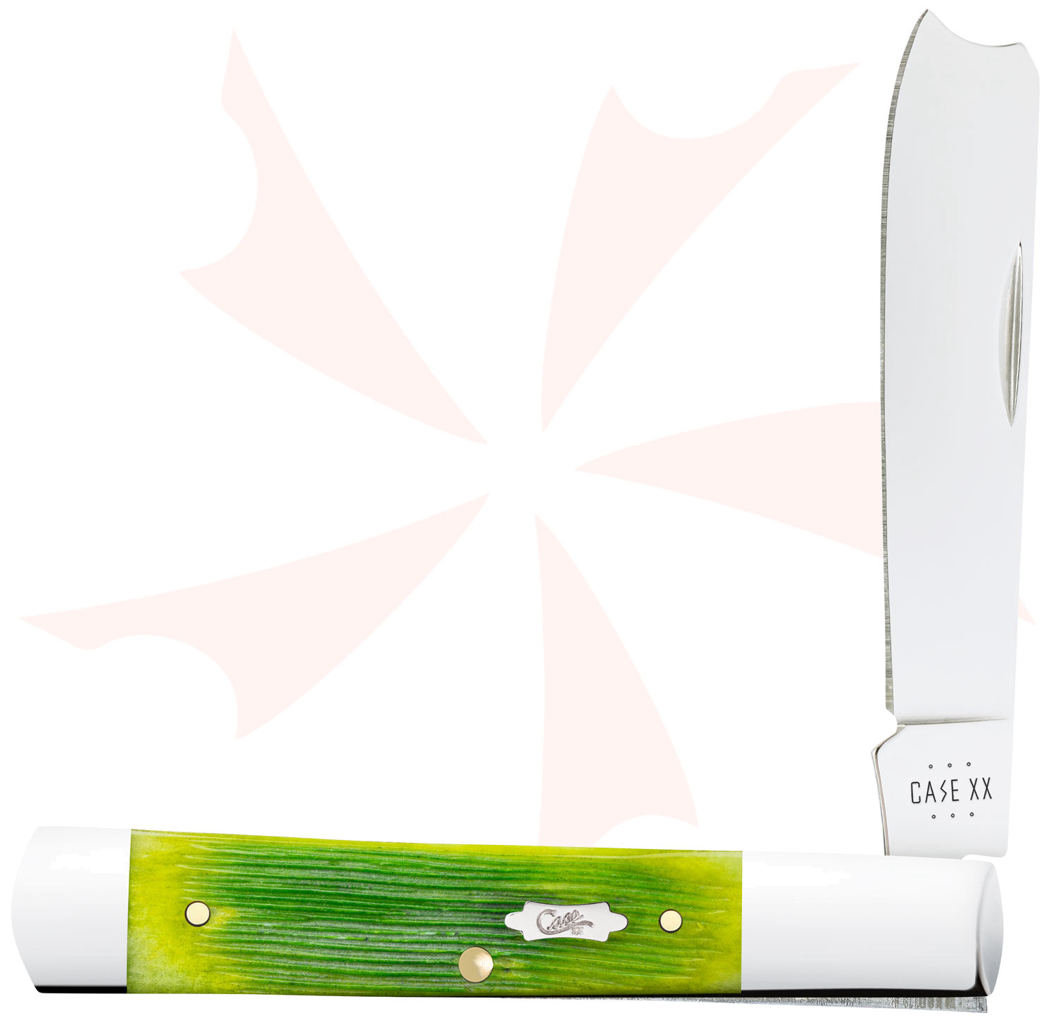 Case Barnboard Jig Lime Green Bone Razor Pocket Knife 3.88