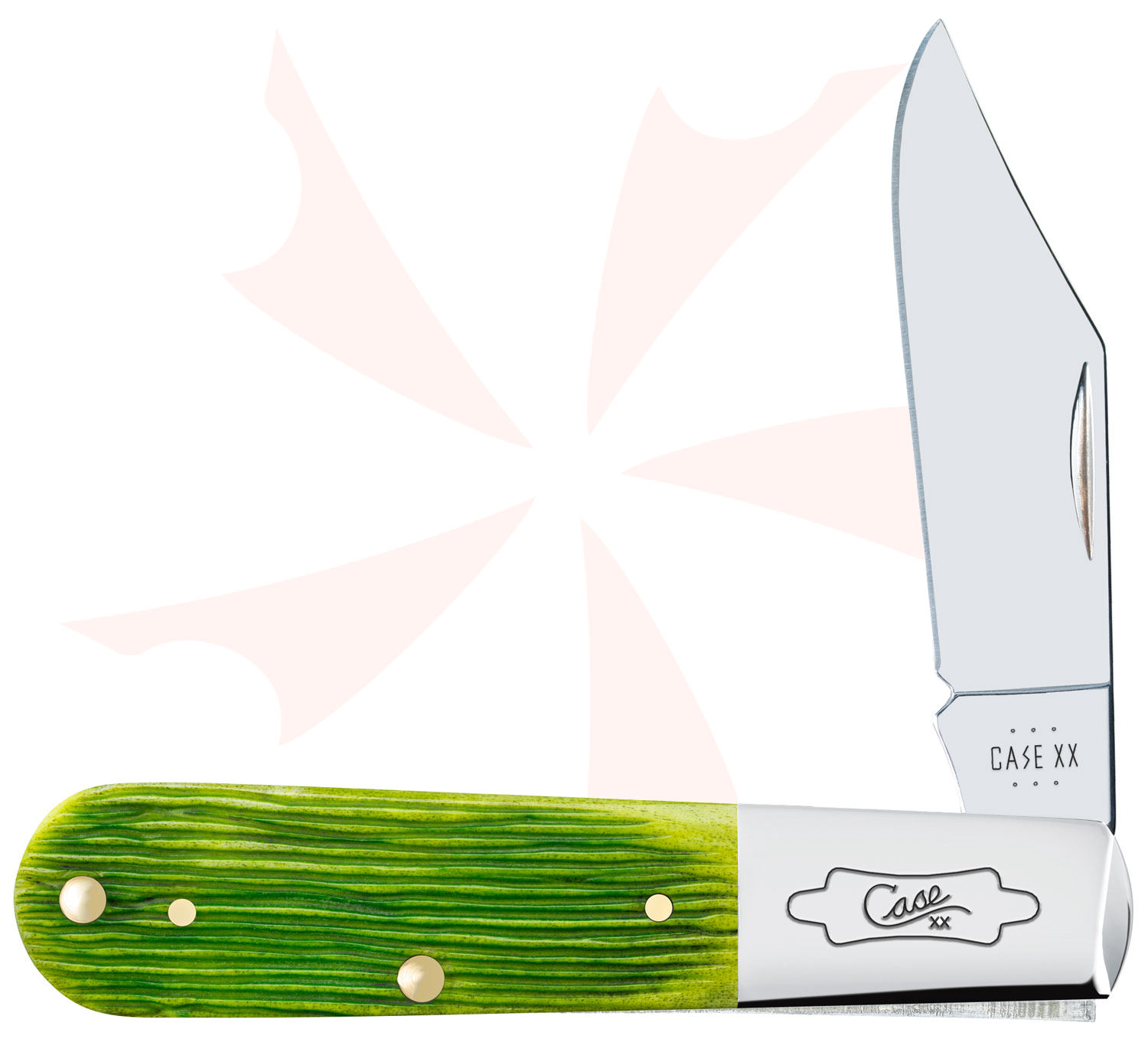 Case Barnboard Jig Lime Green Bone Barlow Pocket Knife 3.38