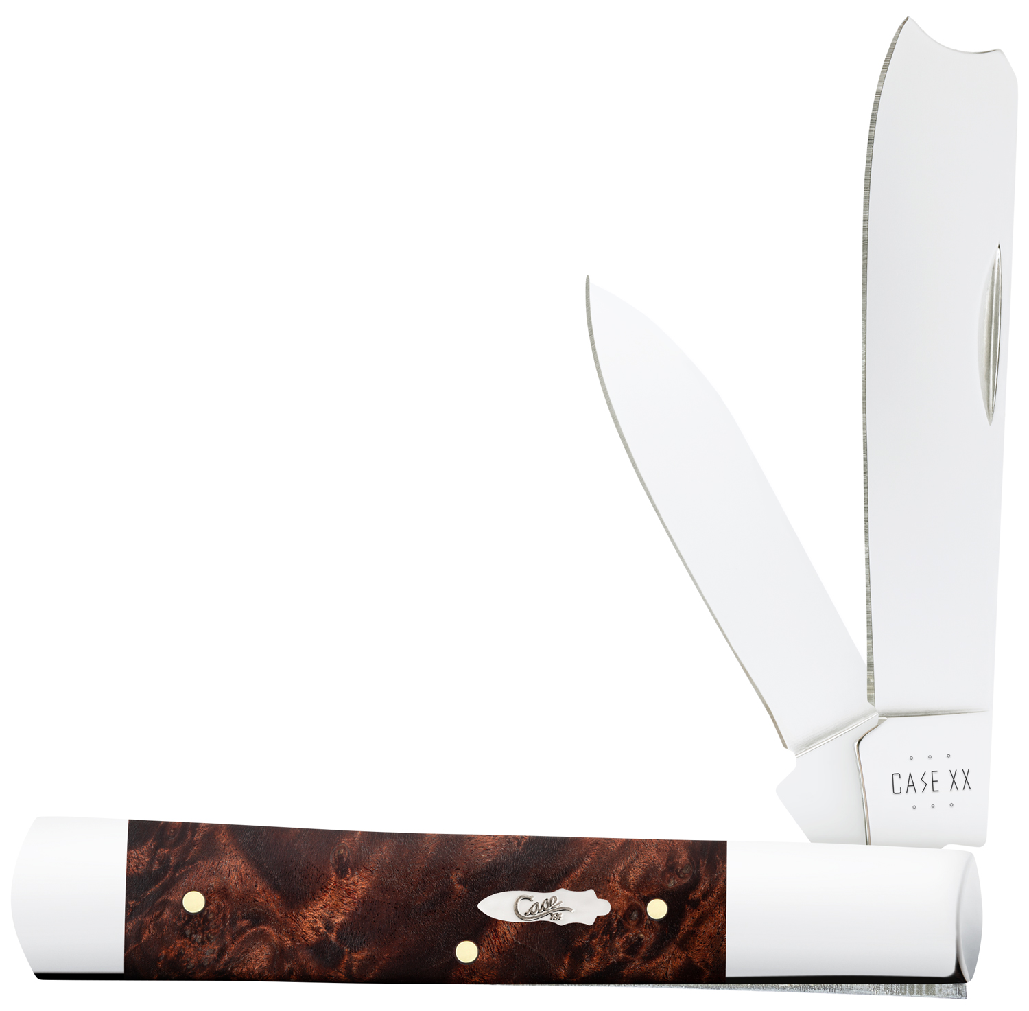 【期間限定セール中】 UNDENIABLE HARD MAPLE 015 Case Brown Maple Burl Wood Razor Pocket Knife 3.88