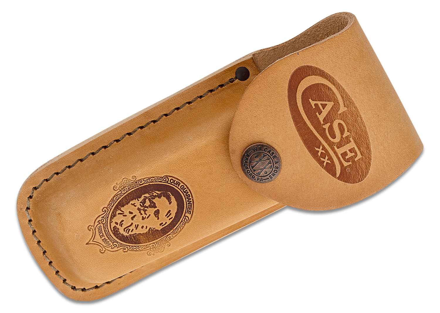 Case Smooth Kelly Green Curly Oak Folding Hunter Knife 5.25