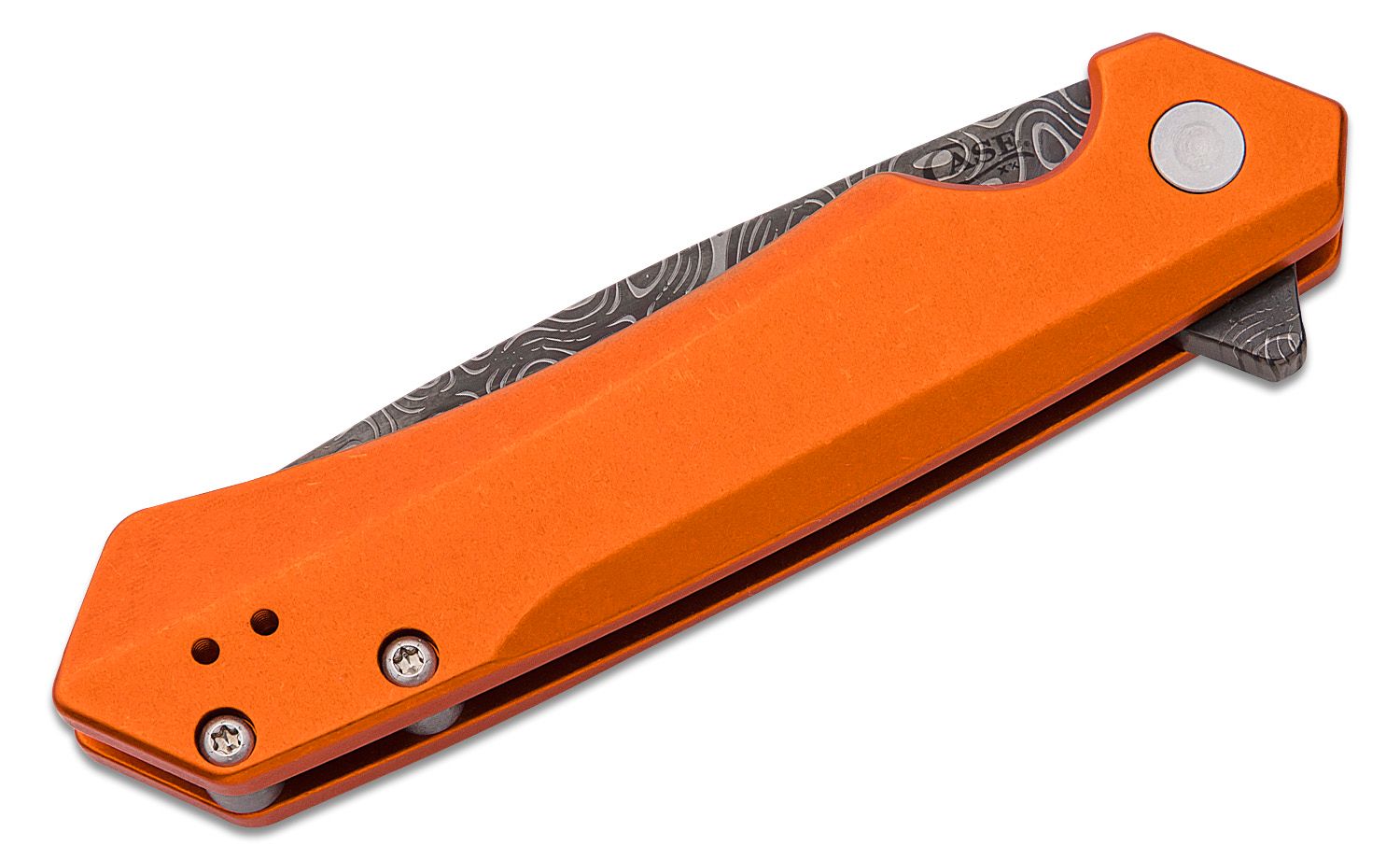 Case Custom Kinzua Flipper Knife 3.4 CPM-S35VN Fauxmascus Art