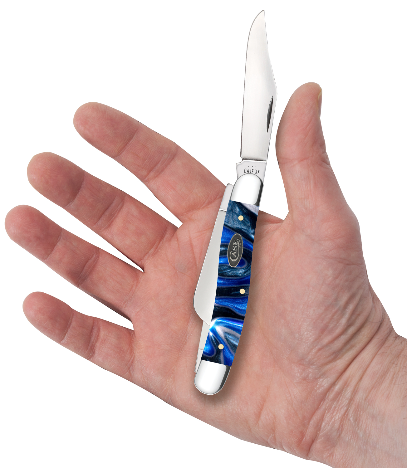 Case Smooth Ocean Blue Kirinite Stockman Pocket Knife 3.88