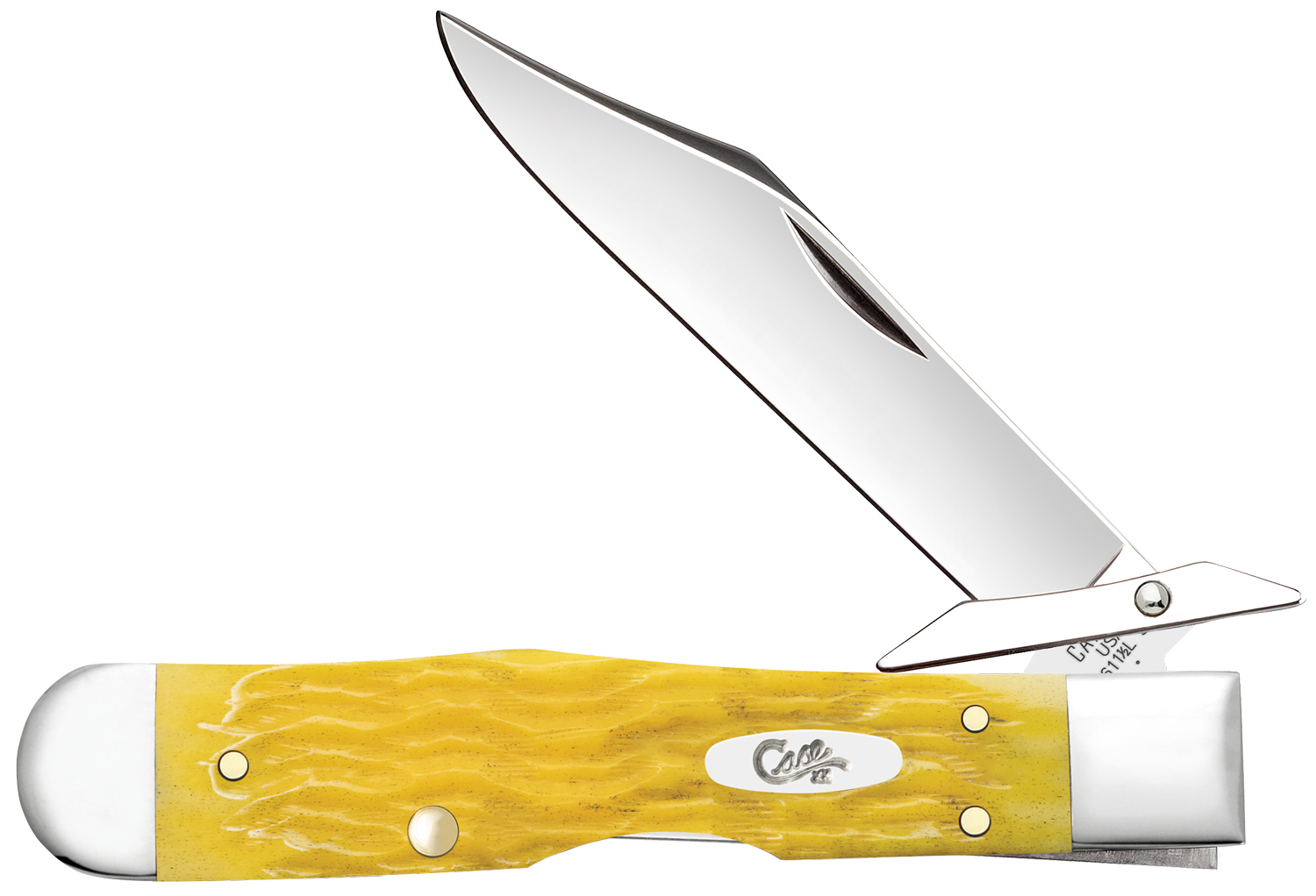 Case Platts Jig Yellow Bone Cheetah Cub Pocket Knife 3.5