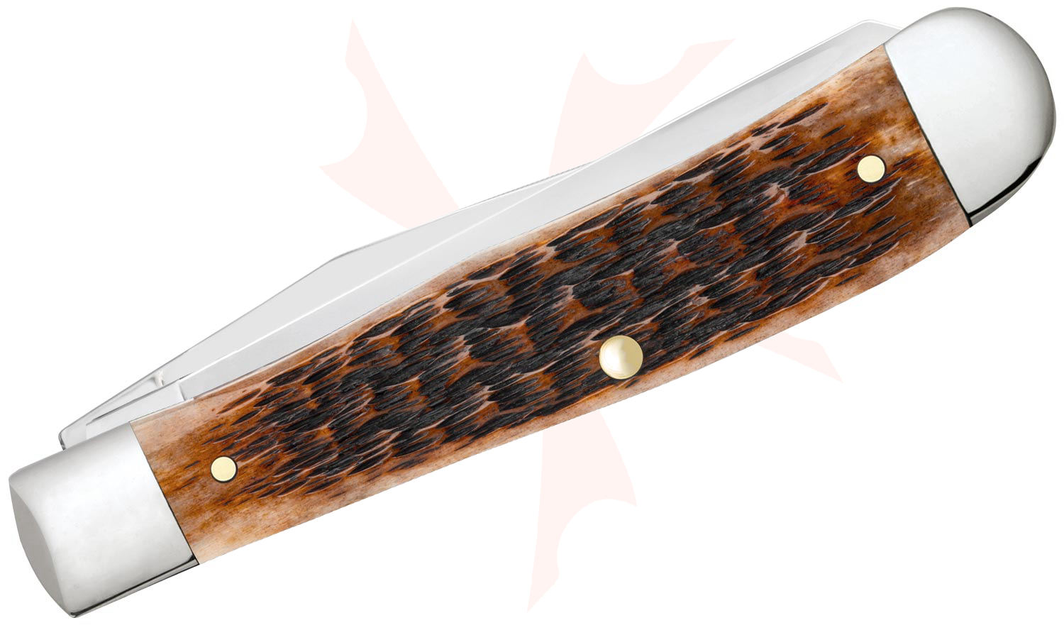 Case Russell Jigged Brown Bone Case Brothers Trapper Pocket Knife 4.13 ...