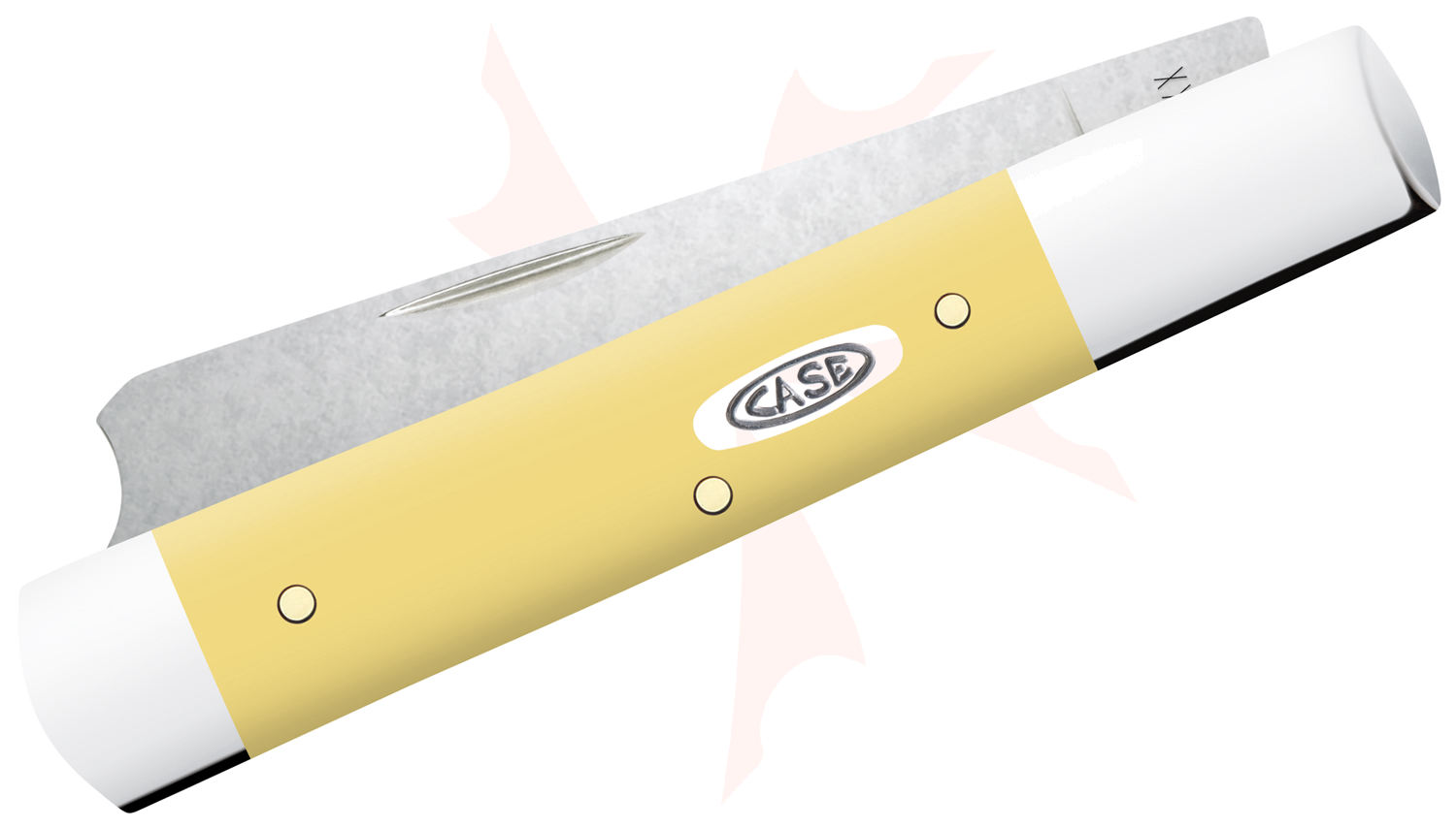 Case Yellow Synthetic Razor Pocket Knife 3.88