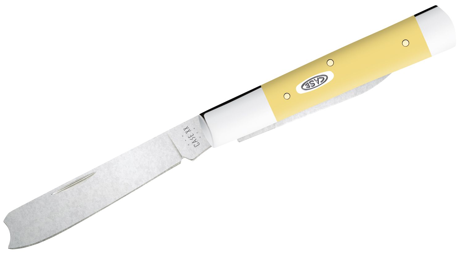 Case Yellow Synthetic Razor Pocket Knife 3.88 Closed (32005RAZ SS