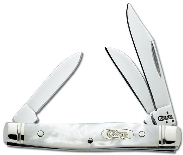 Case Mother of Pearl Small Stockman w/Three Blades 2-5/8