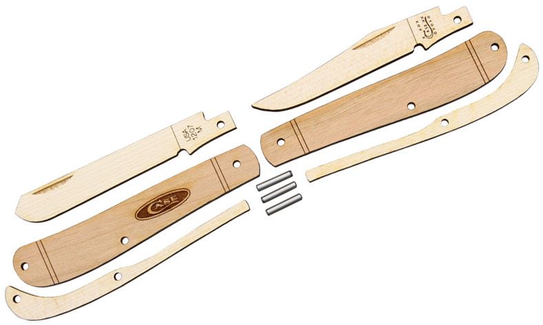Case Wooden Pocket Knife Kit, Mini Trapper, Gift Box/Tin - KnifeCenter -  207W