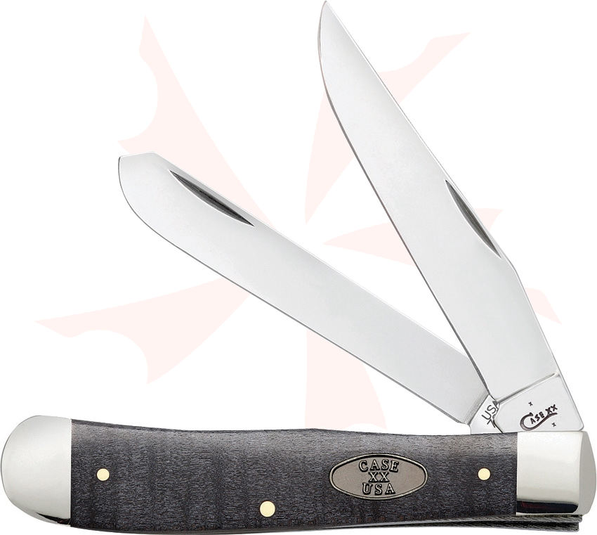 Case Black Curly Maple Trapper Pocket Knife 4.125