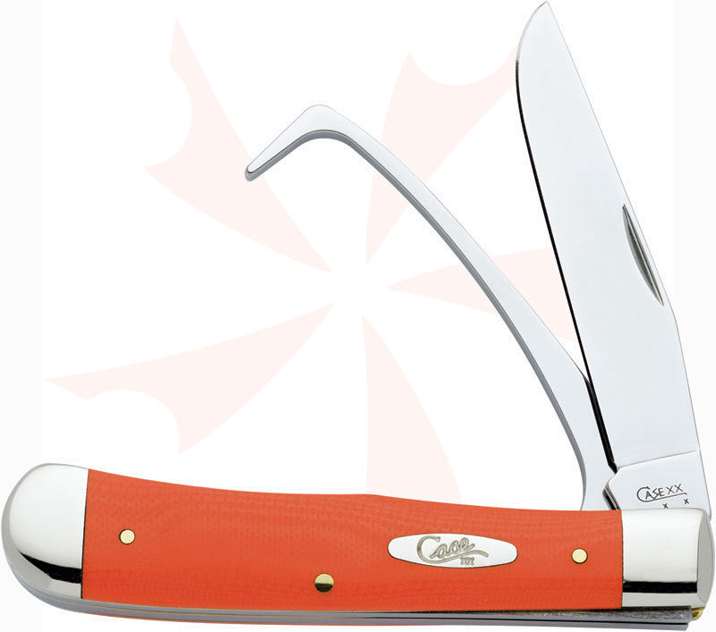 Case Orange G-10 Handle Equestrian's Knife 4-1/8