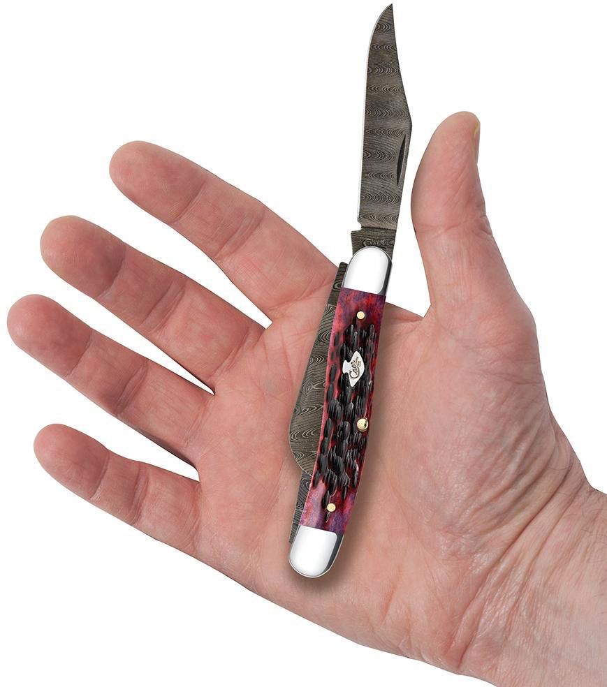 Case Crimson Bone Peach Seed Jig Stockman Pocket Knife 3.88
