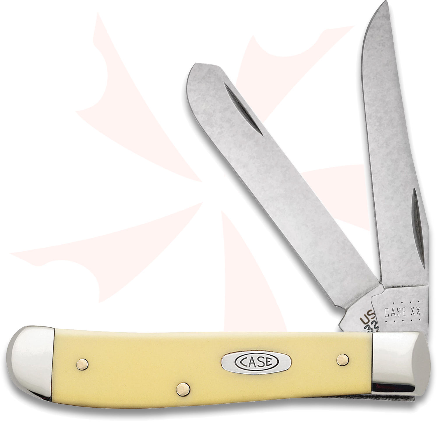Case Yellow Synthetic Mini Trapper Pocket Knife 3-1/2