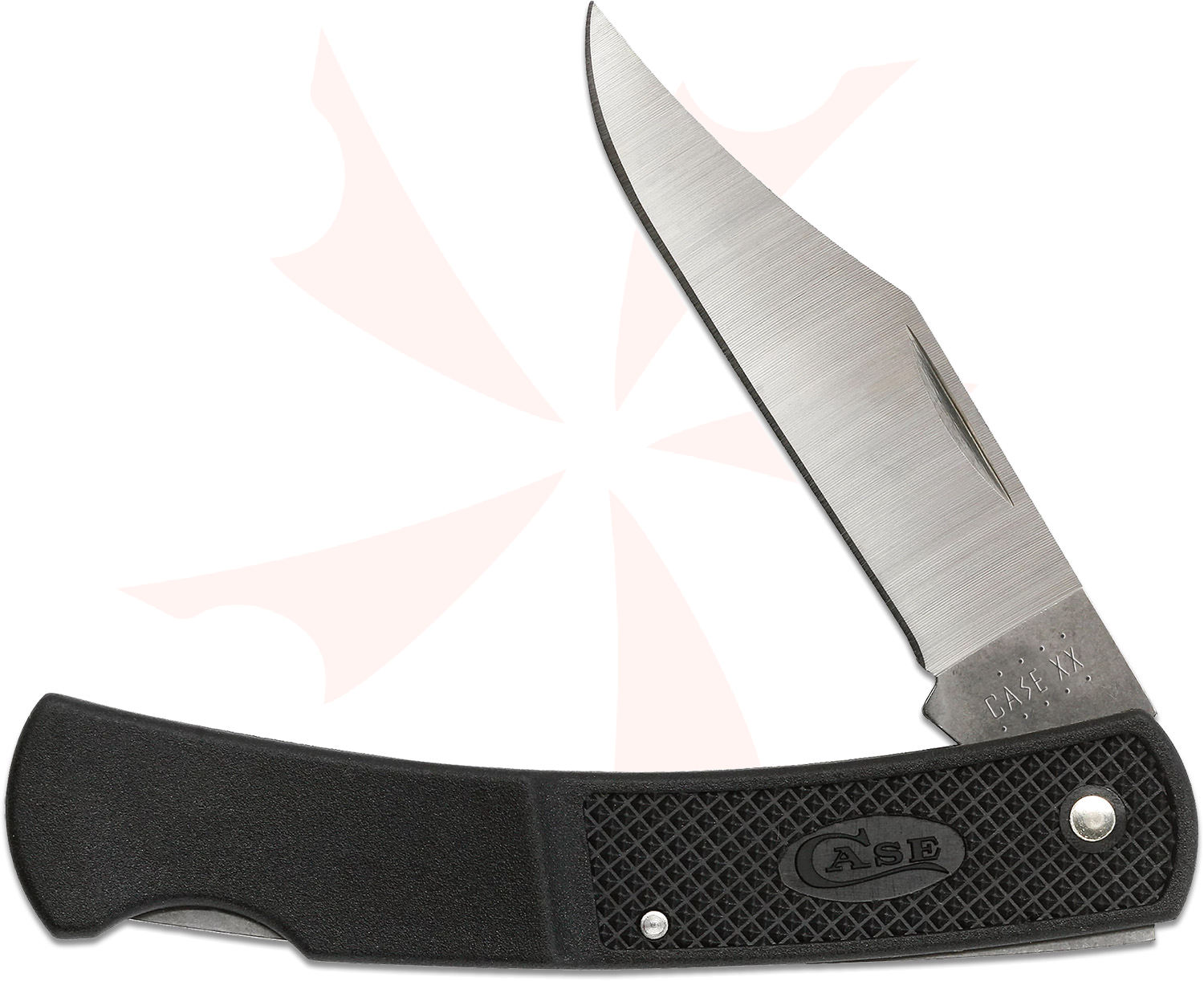 Case 147 Lockback Folding Knife 3.75" Closed, Black Case Caliber Synthetic Handles (LT1405L SS