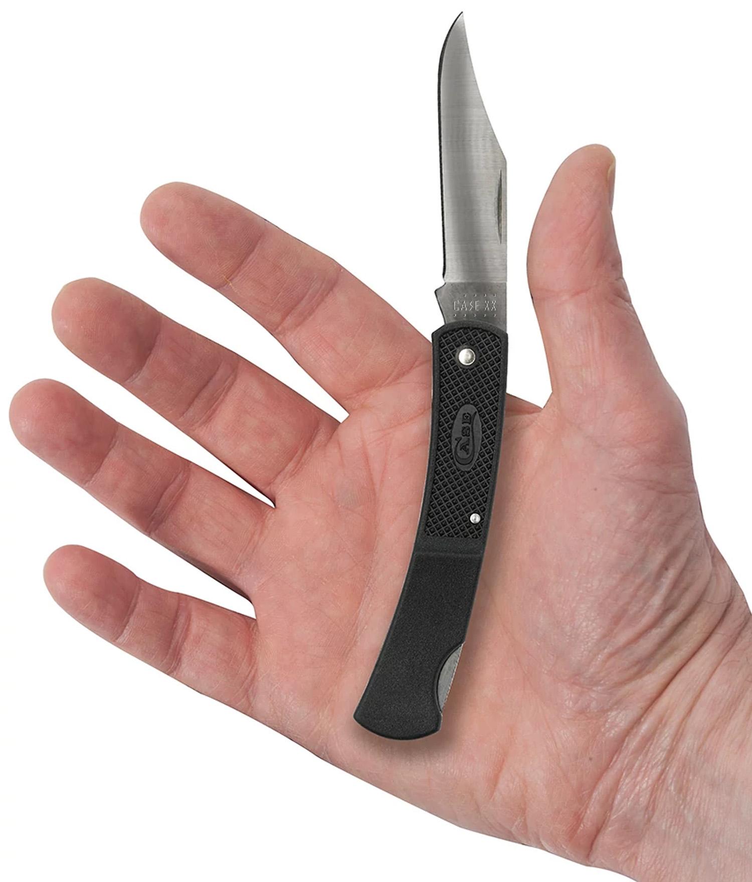 Case 147 Lockback Folding Knife 3.75" Closed, Black Case Caliber Synthetic Handles (LT1405L SS